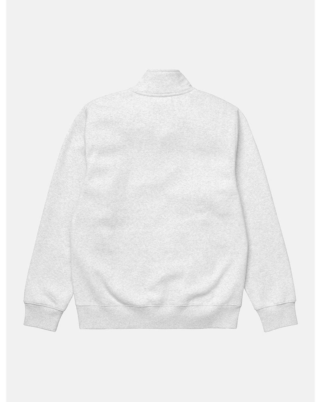 Carhartt Gray Wip Chase Neck Zip Sweatshirt for men