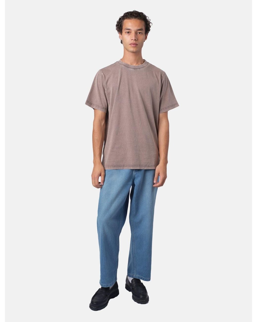 BHODE Gray Tamil Eye Pigment Dyed T-Shirt for men