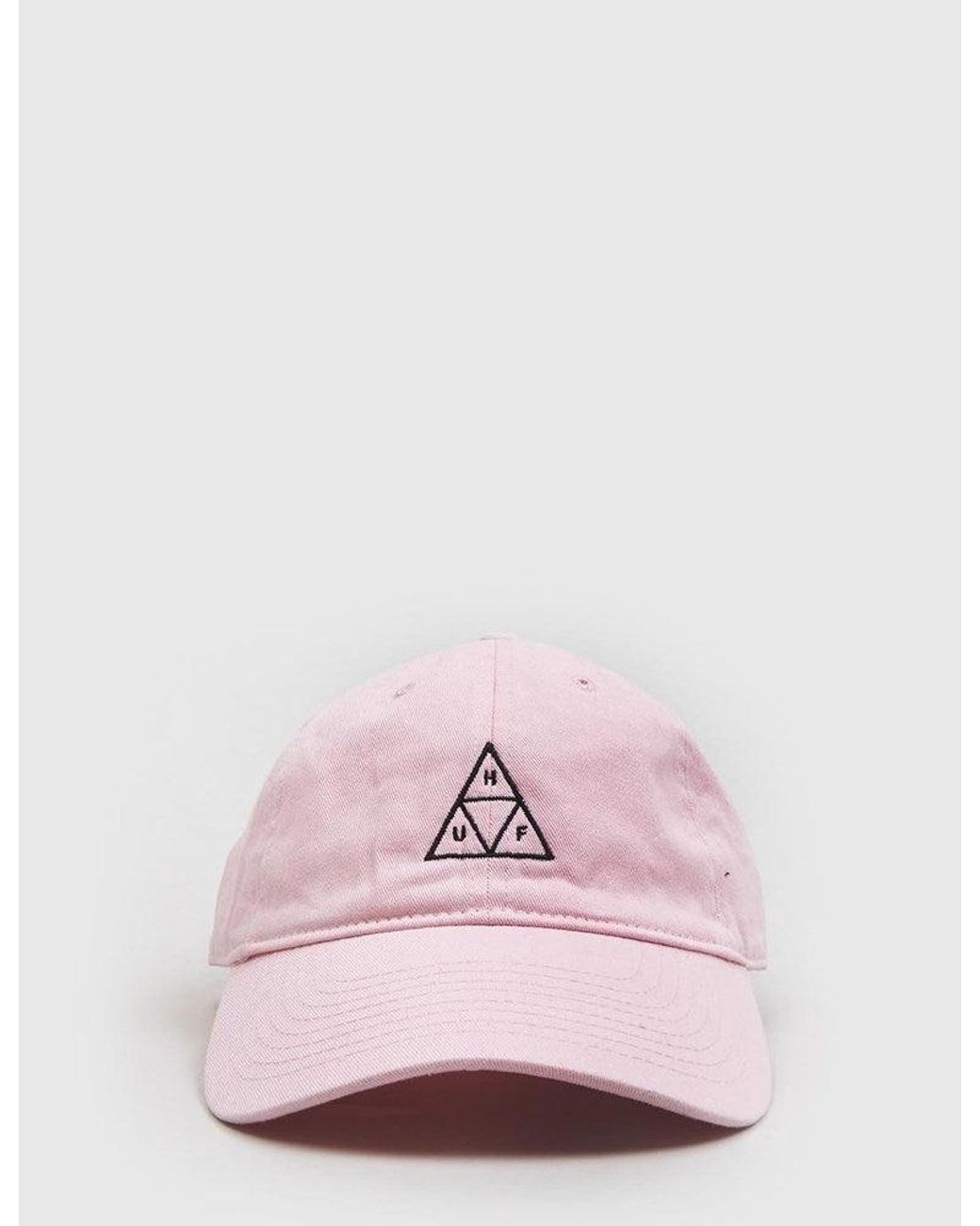 Huf Pink Triple Triangle Curved Peak Cap for men