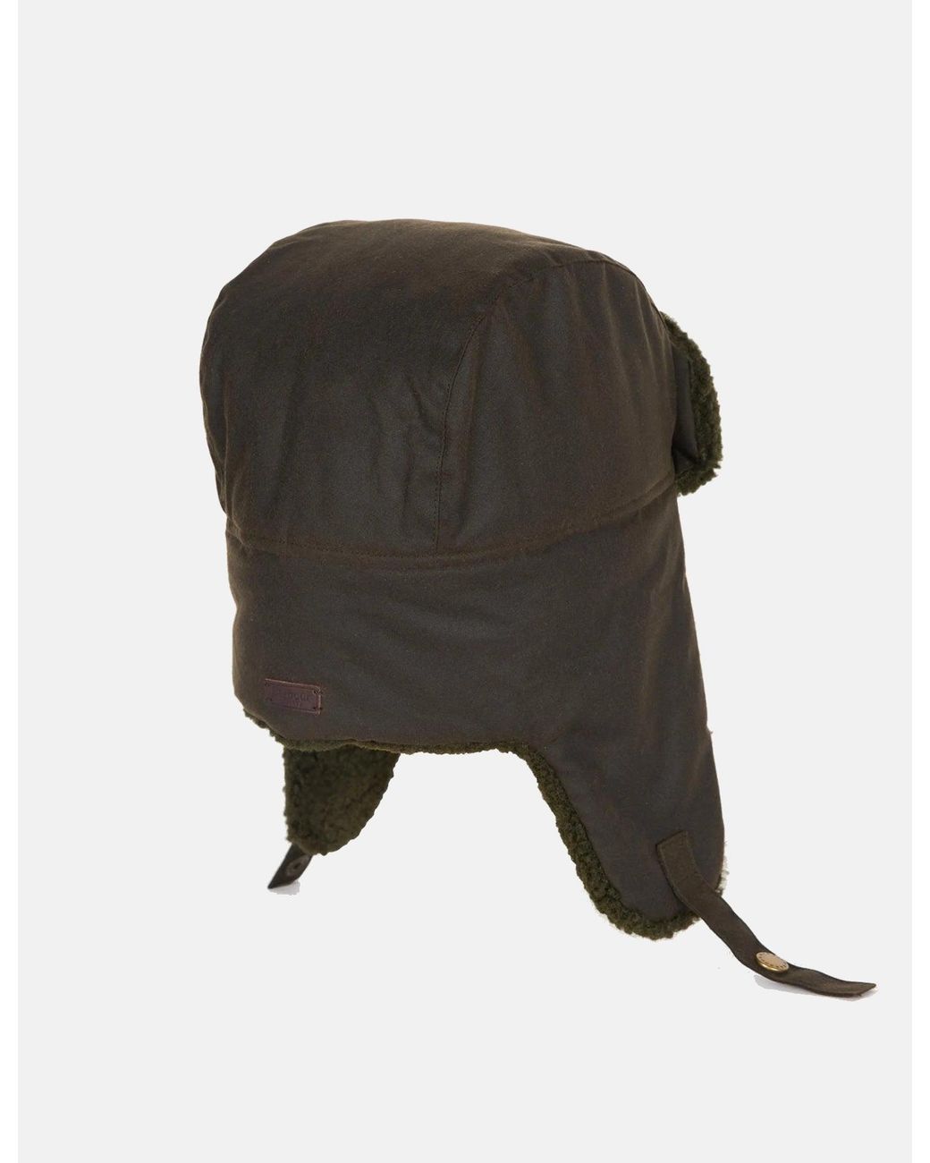 Barbour Black Morar Wax Trapper Hat for men