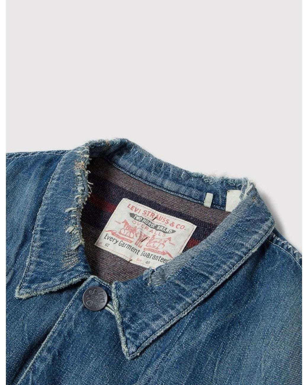 Levi's Blue Levis Vintage Blanket Lined Sac Coat for men