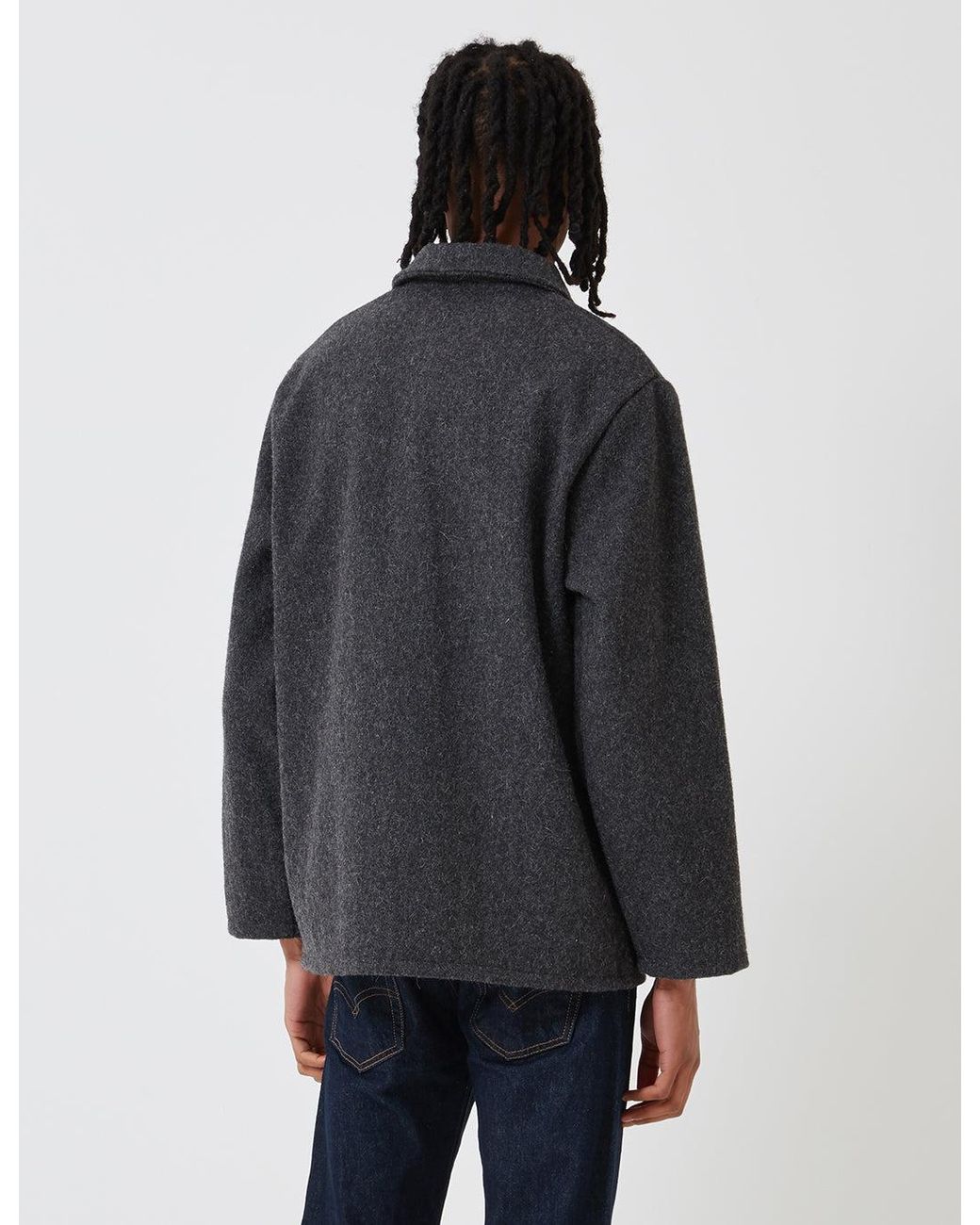 Le Laboureur Gray Wool Work Jacket for men