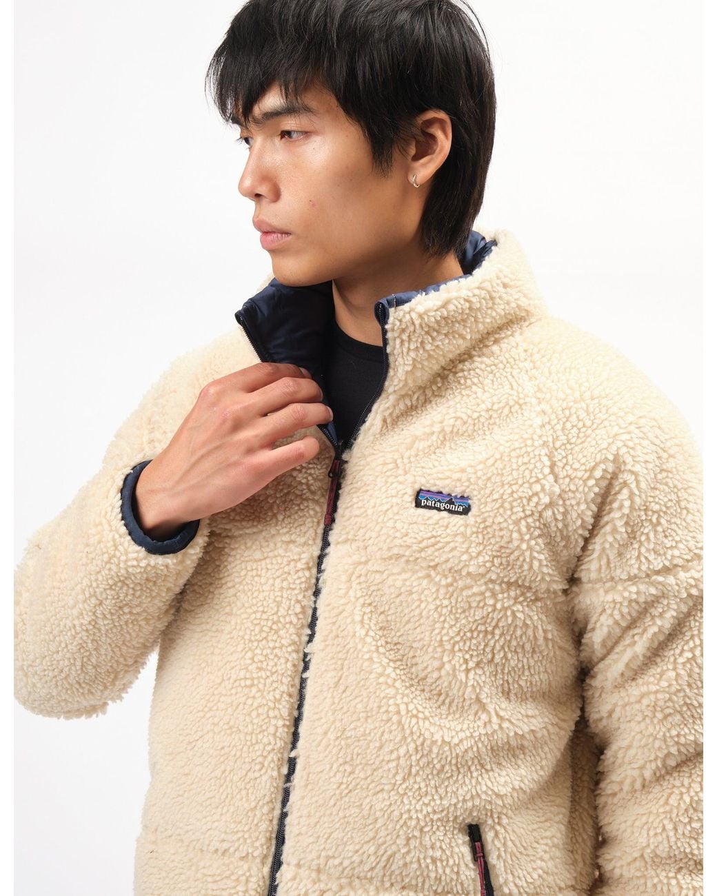 Patagonia Blue Reversible Silent Down Jacket for men
