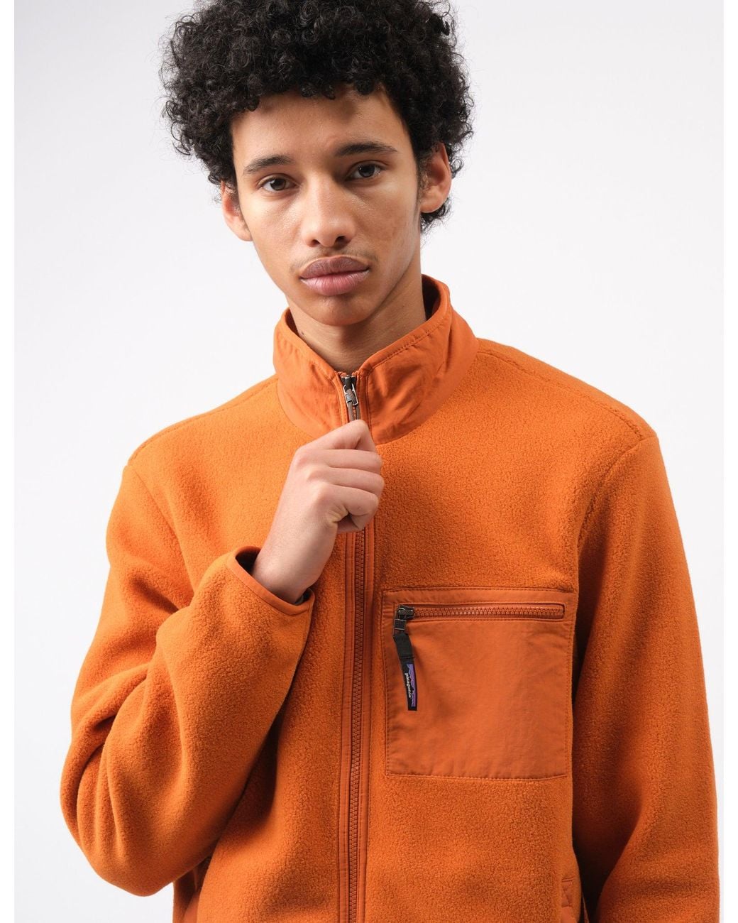 Patagonia Orange Synch Fleece Jacket for men
