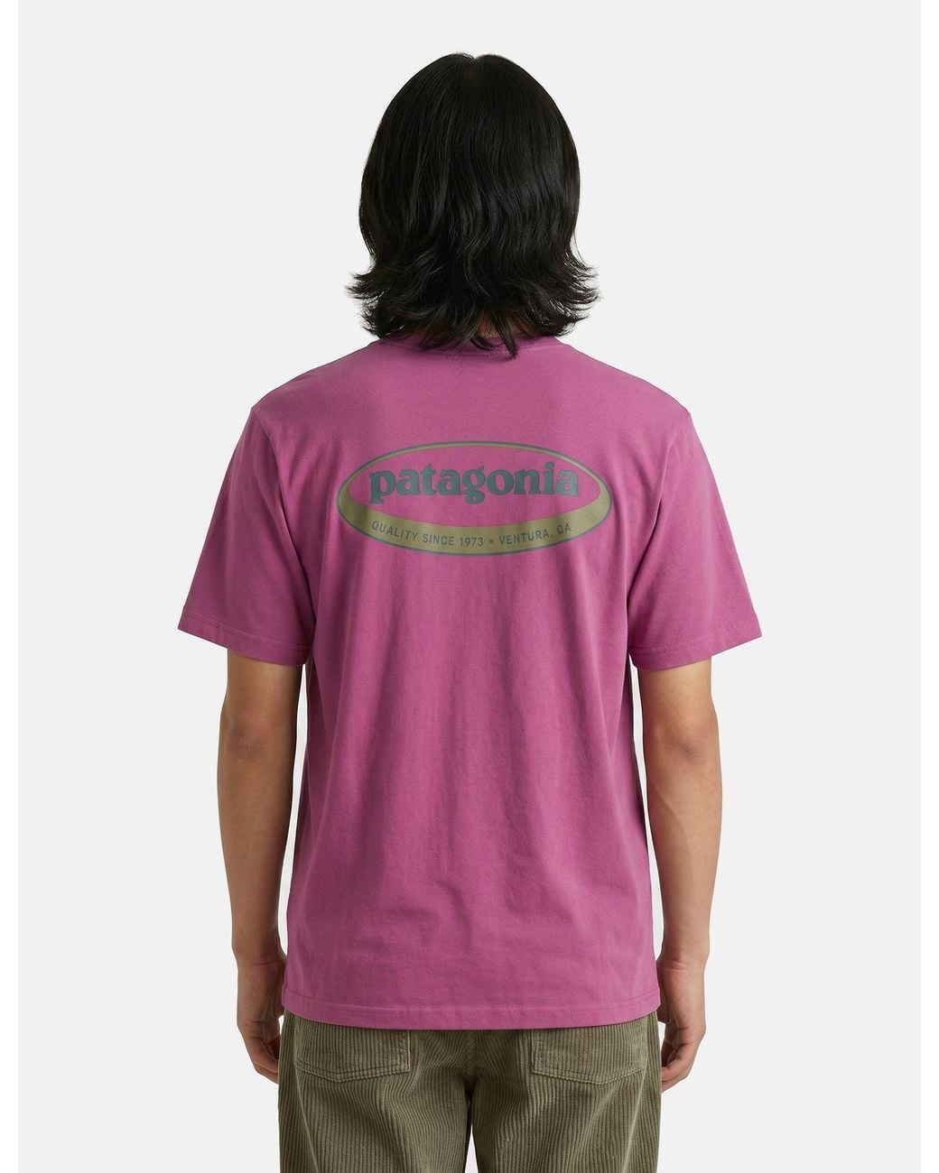 Patagonia Pink '95 Oval Logo T-Shirt for men