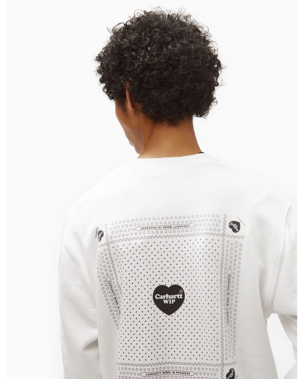 Carhartt White Carhartt-Wip Heart Bandana Sweatshirt (Loose) for men
