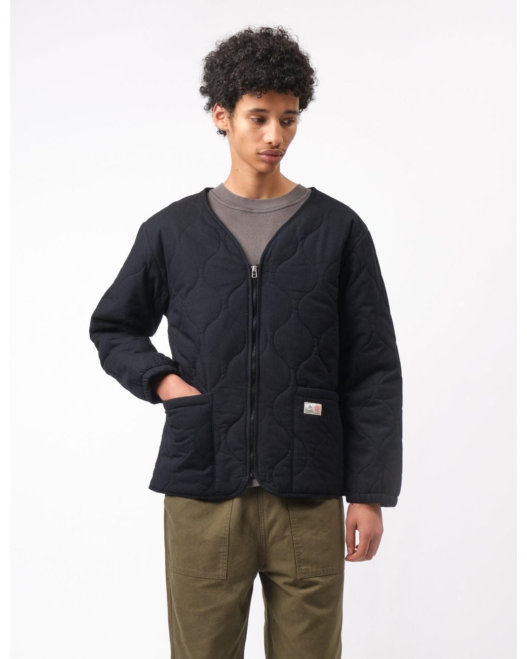 BHODE Blue Quilted Jacket for men