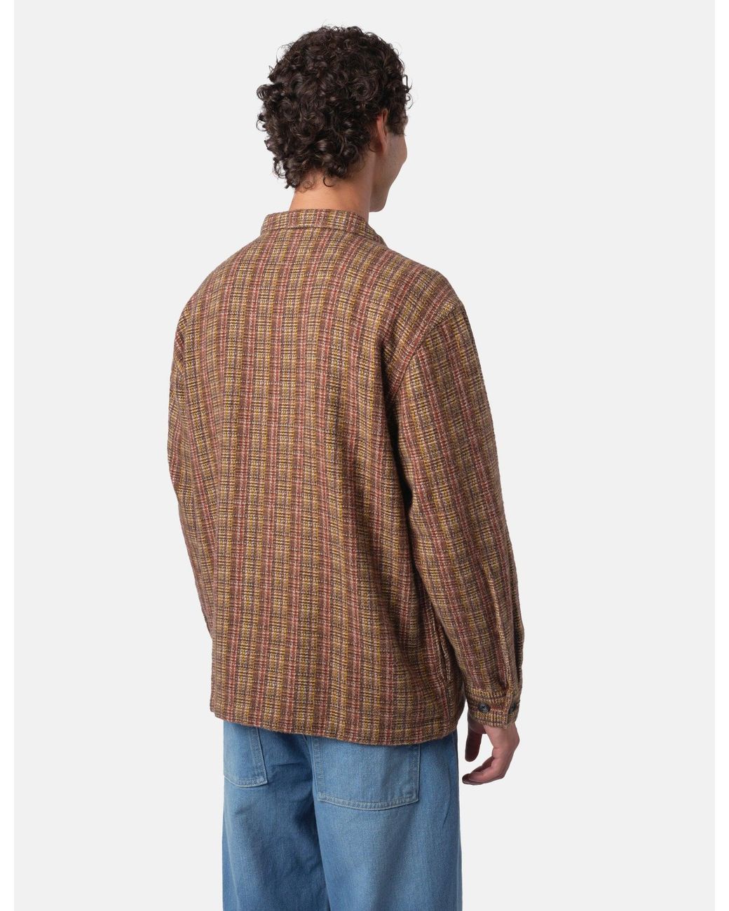 BHODE Brown Zip Shirt (Slubby) for men
