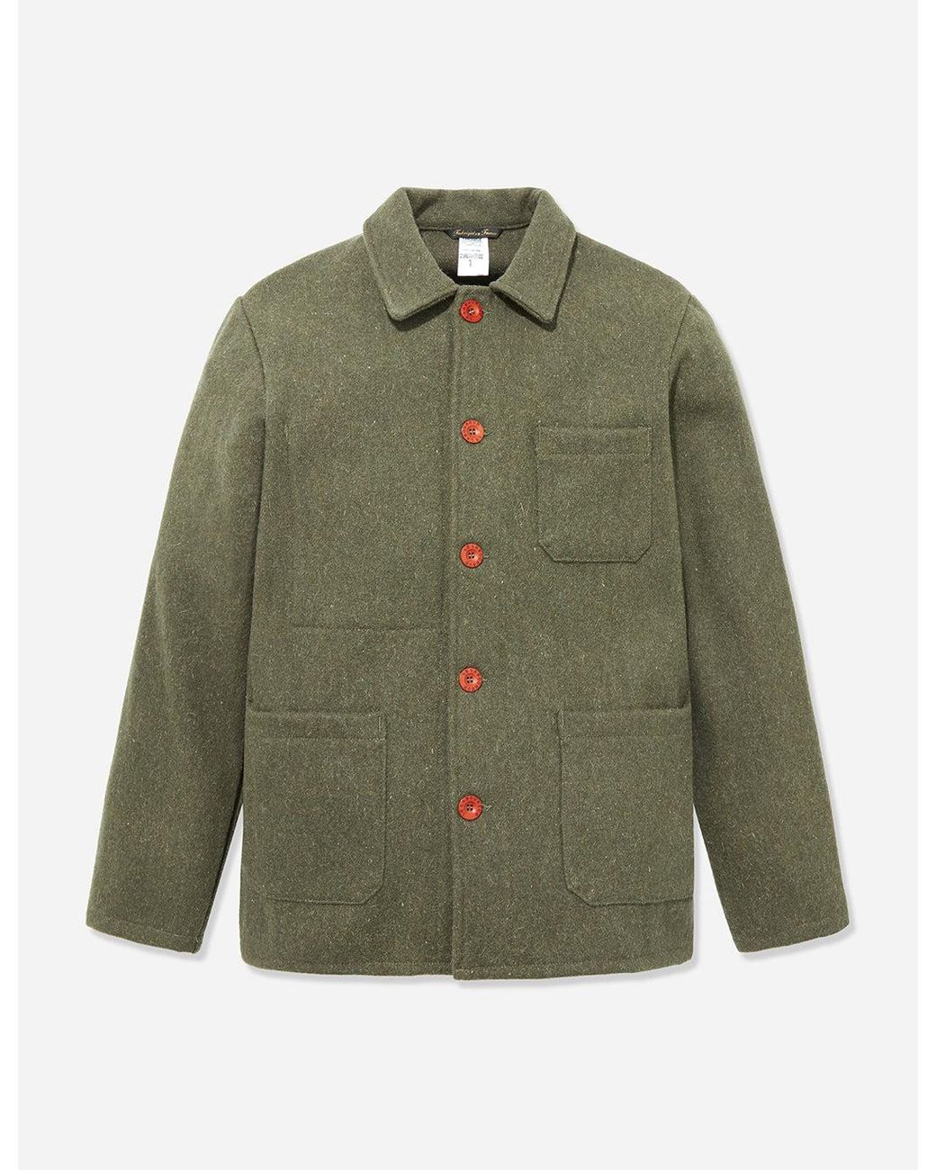 Le Laboureur Green Wool Work Jacket for men
