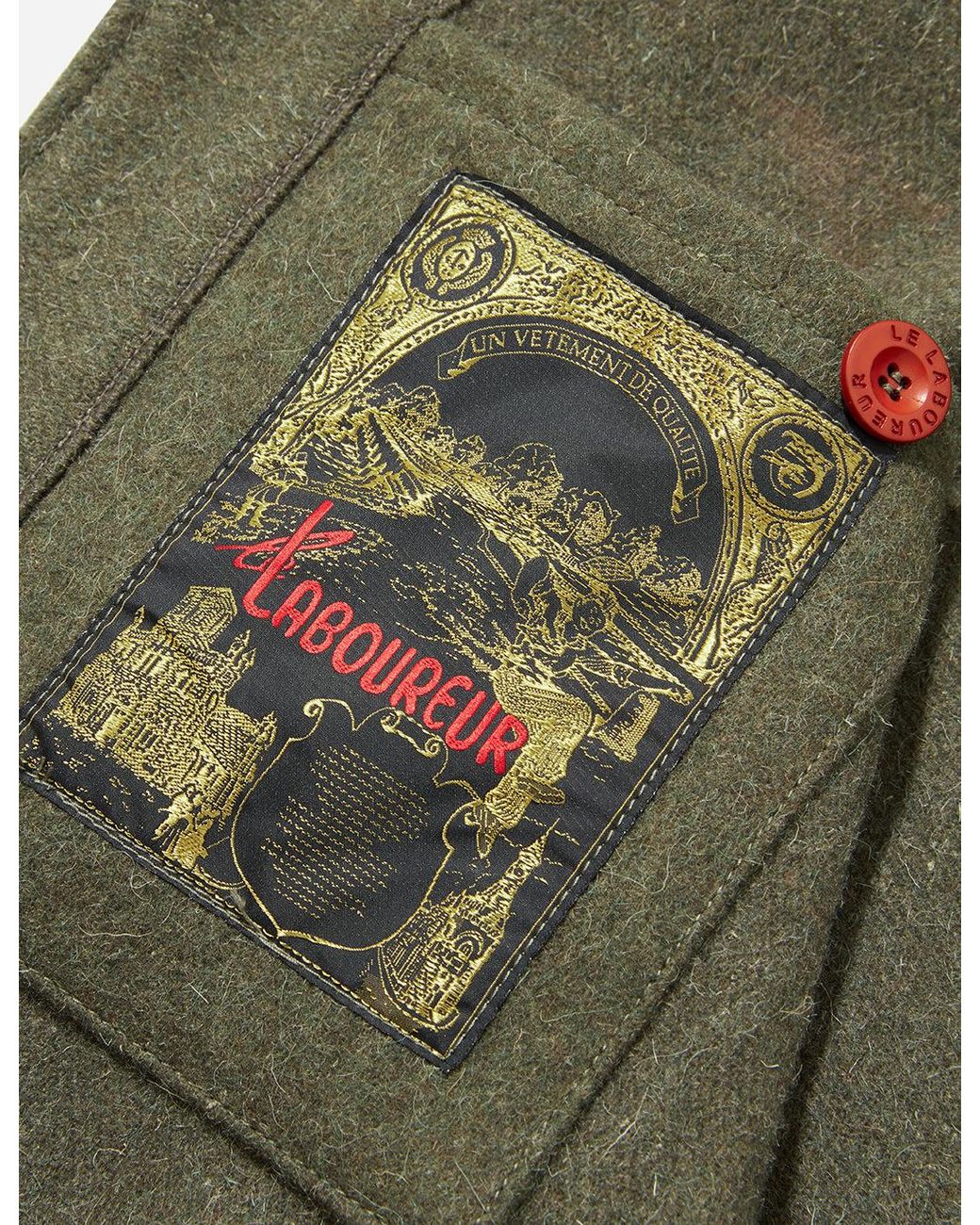 Le Laboureur Green Wool Work Jacket for men