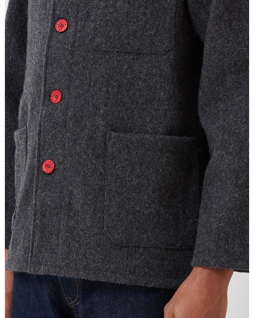 Le Laboureur Gray Wool Work Jacket for men