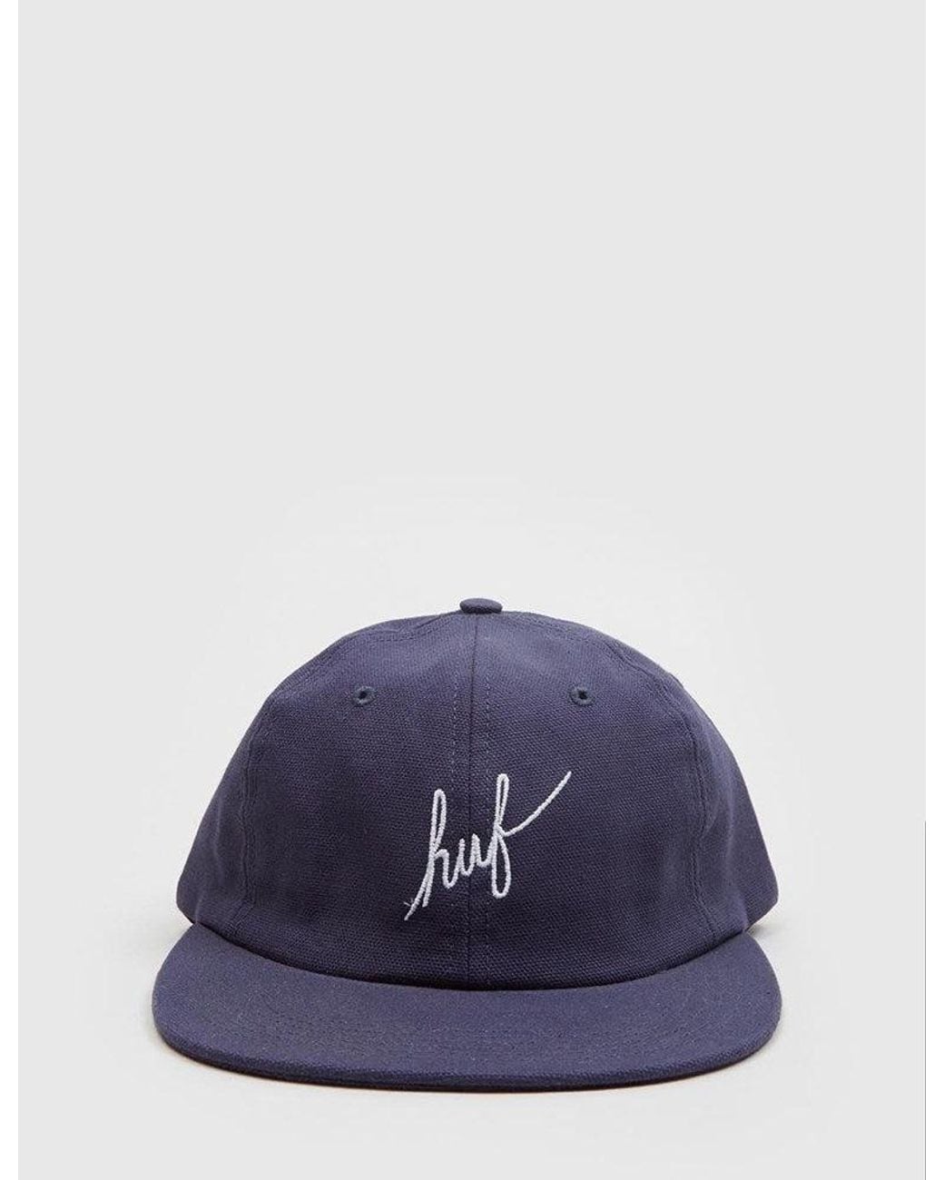 Huf Blue Dwr Script 6-Panel Cap for men