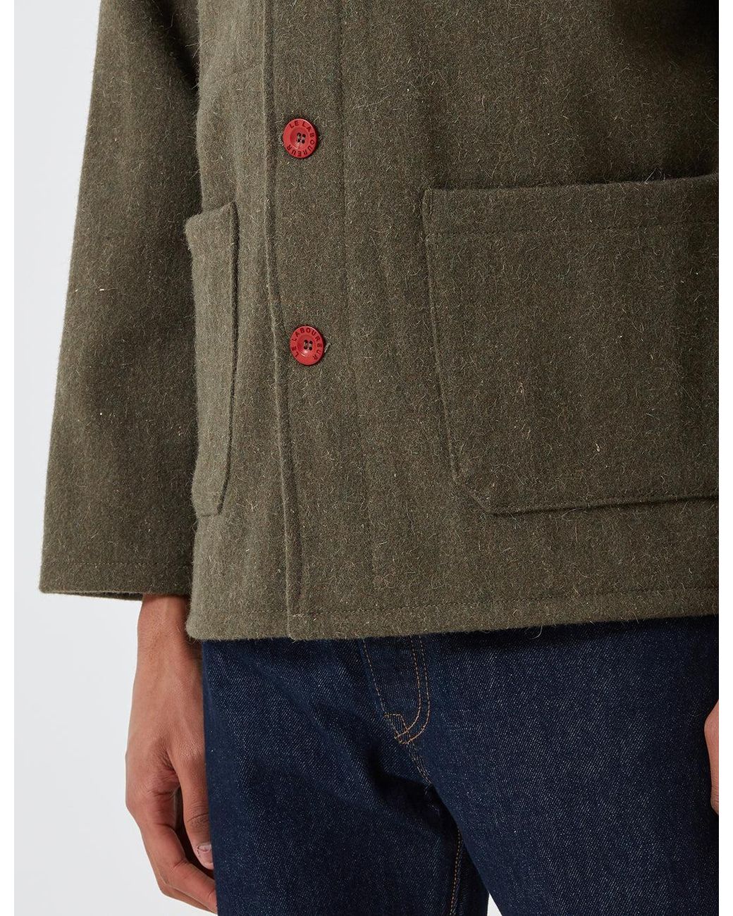 Le Laboureur Green Wool Work Jacket for men