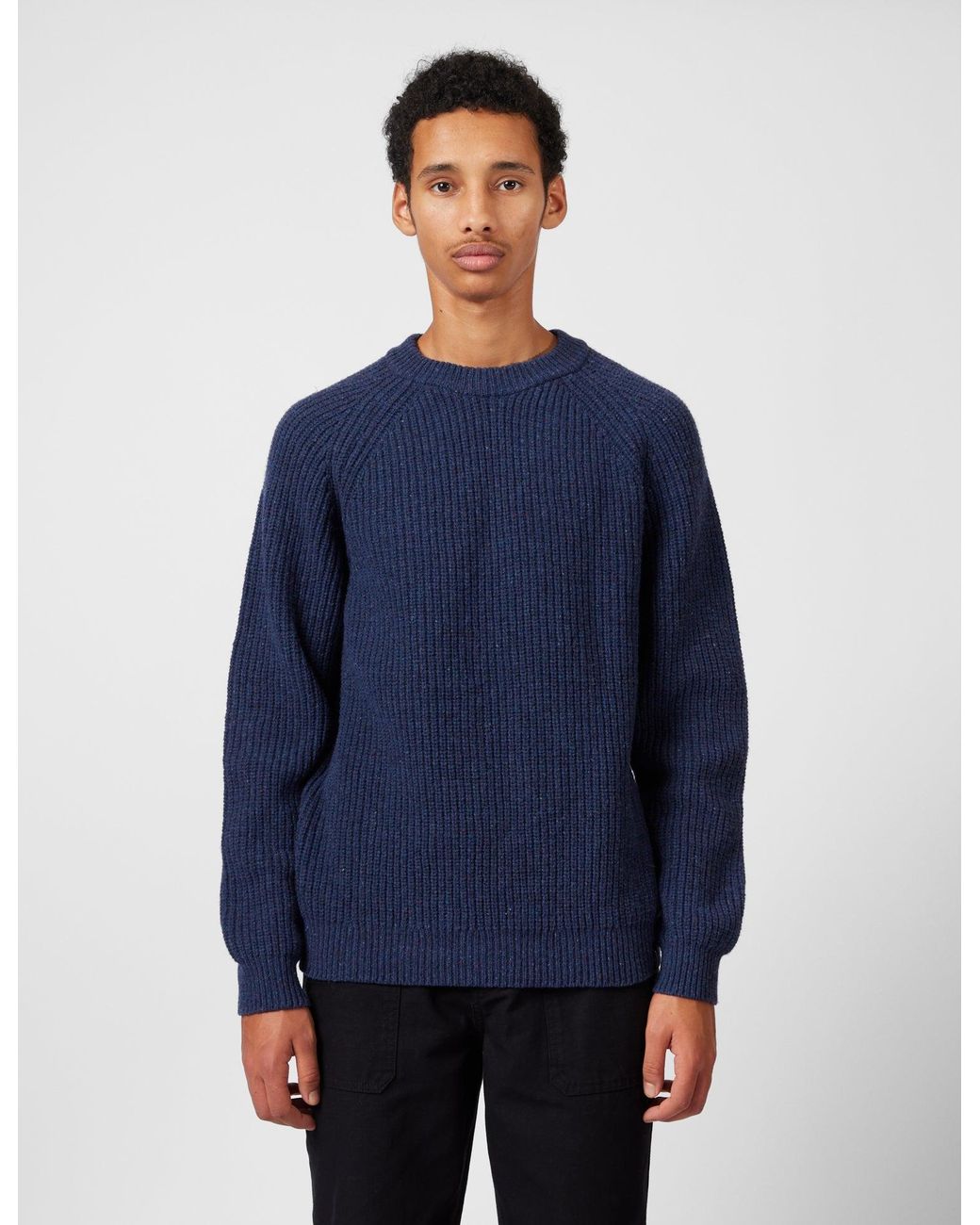 FINISTERRE Blue Mora Jumper (Wool Mix) for men