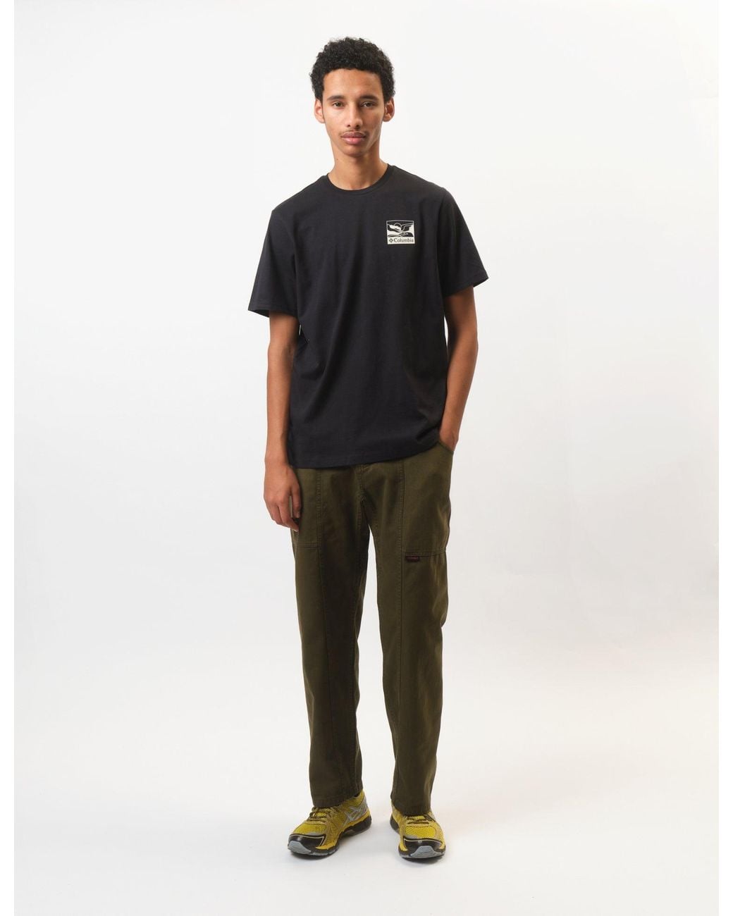 Columbia Black Explorers Canyon Back T-Shirt for men