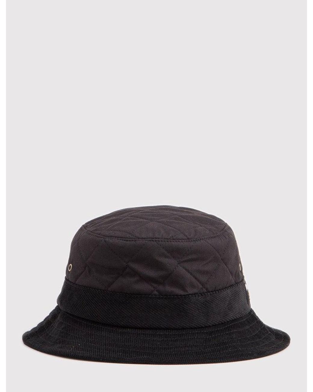 Huf Black X Woolrich Quilted Bucket Hat for men