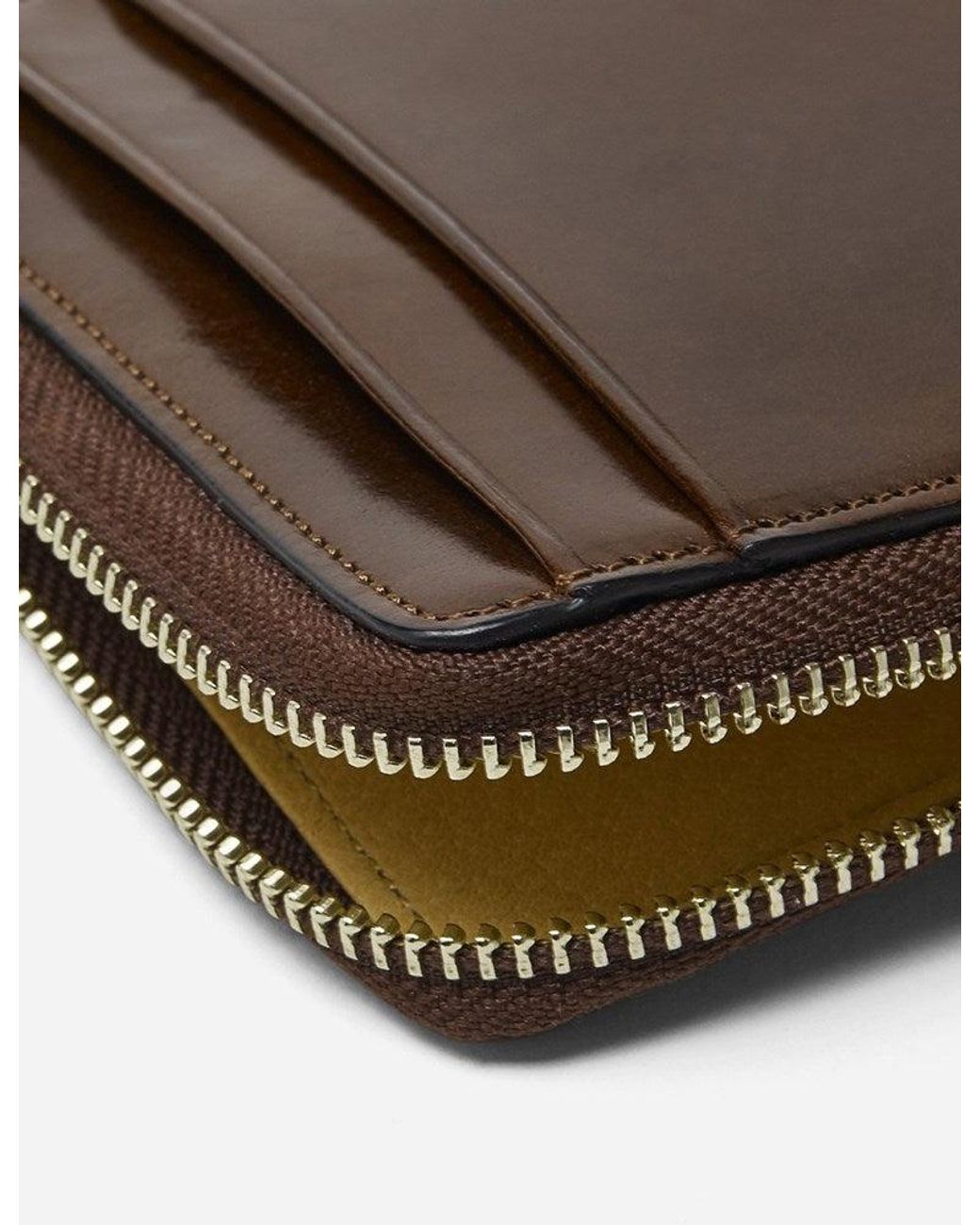 Il Bussetto Brown Small Zip Wallet (Leather) for men