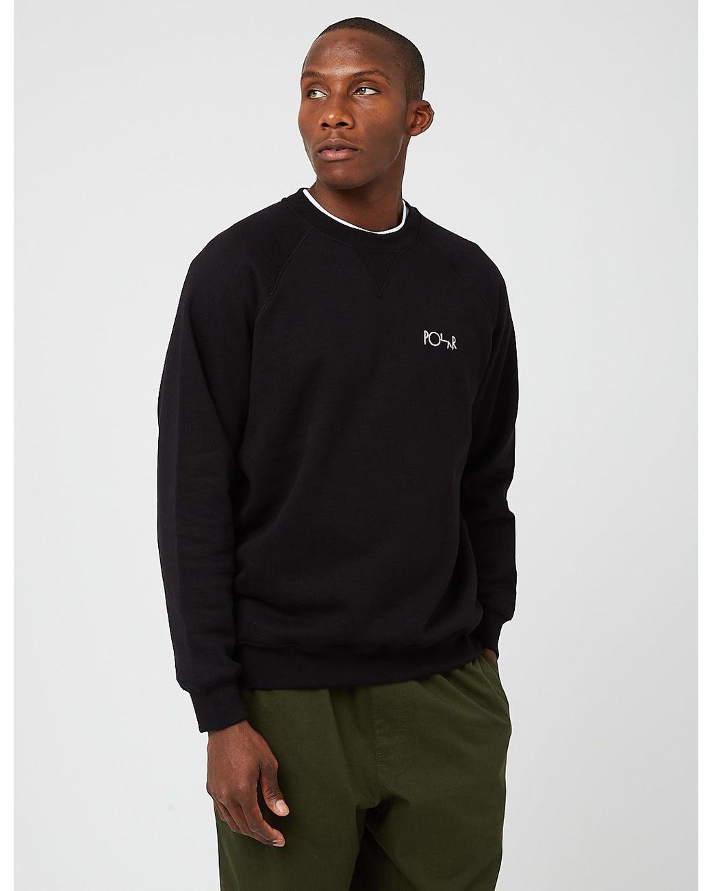 Polar Skate Co. Fleece Default Crewneck Sweatshirt in Black for Men | Lyst