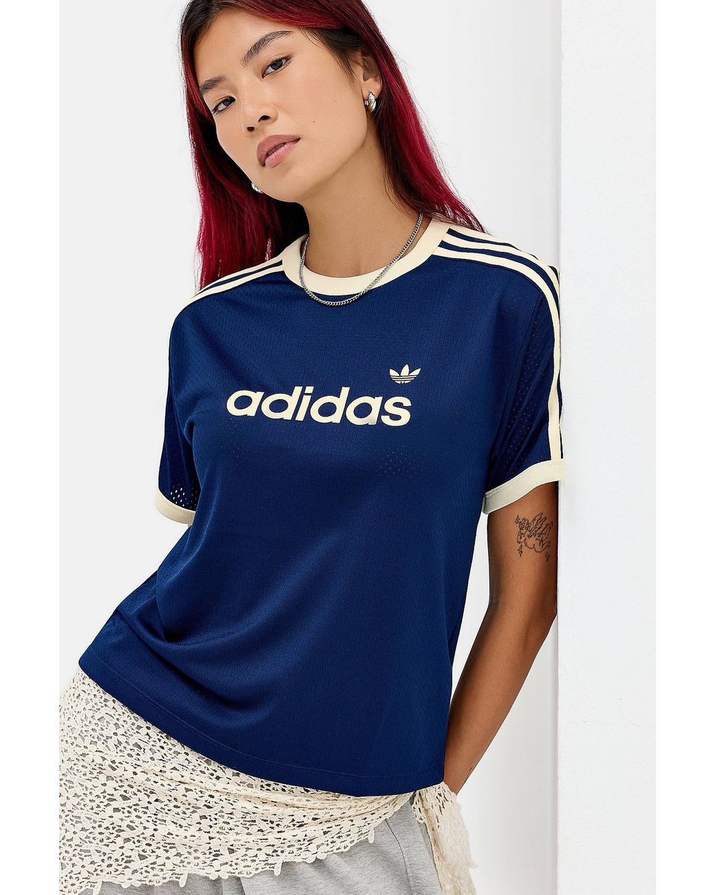 Adidas Blue Originals Mesh Tee