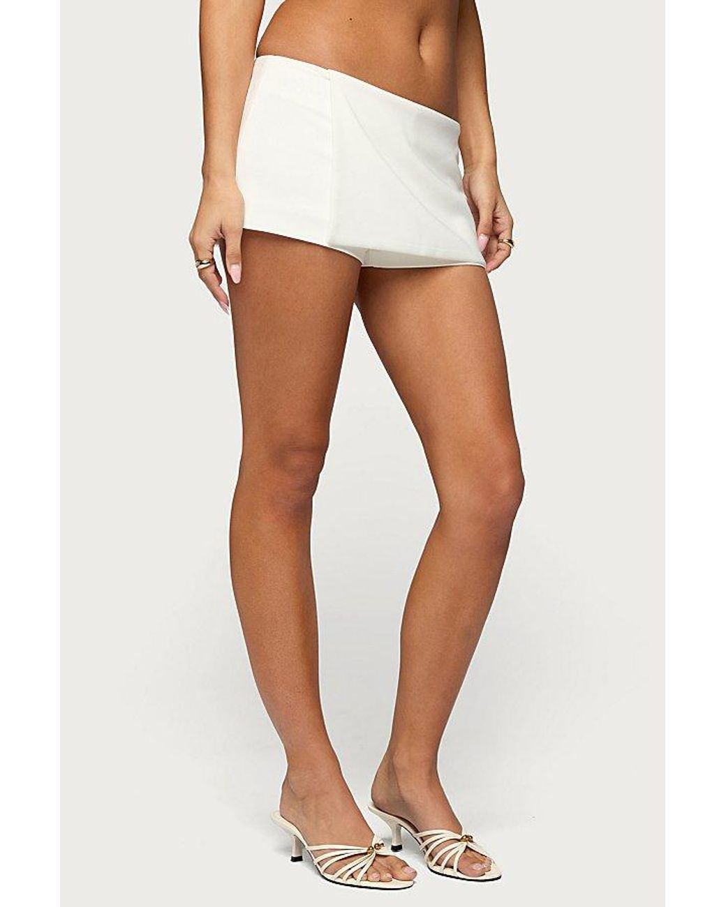 Edikted White Alixa Micro Skort