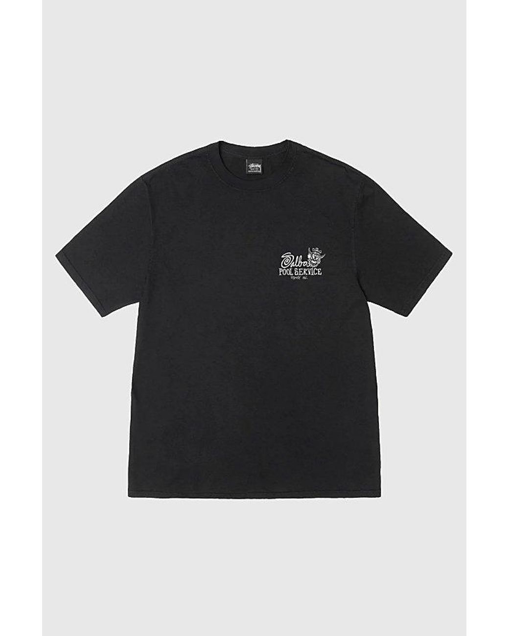 Stussy Pool Service Pigment Dyed Tee in Black for Men | Lyst