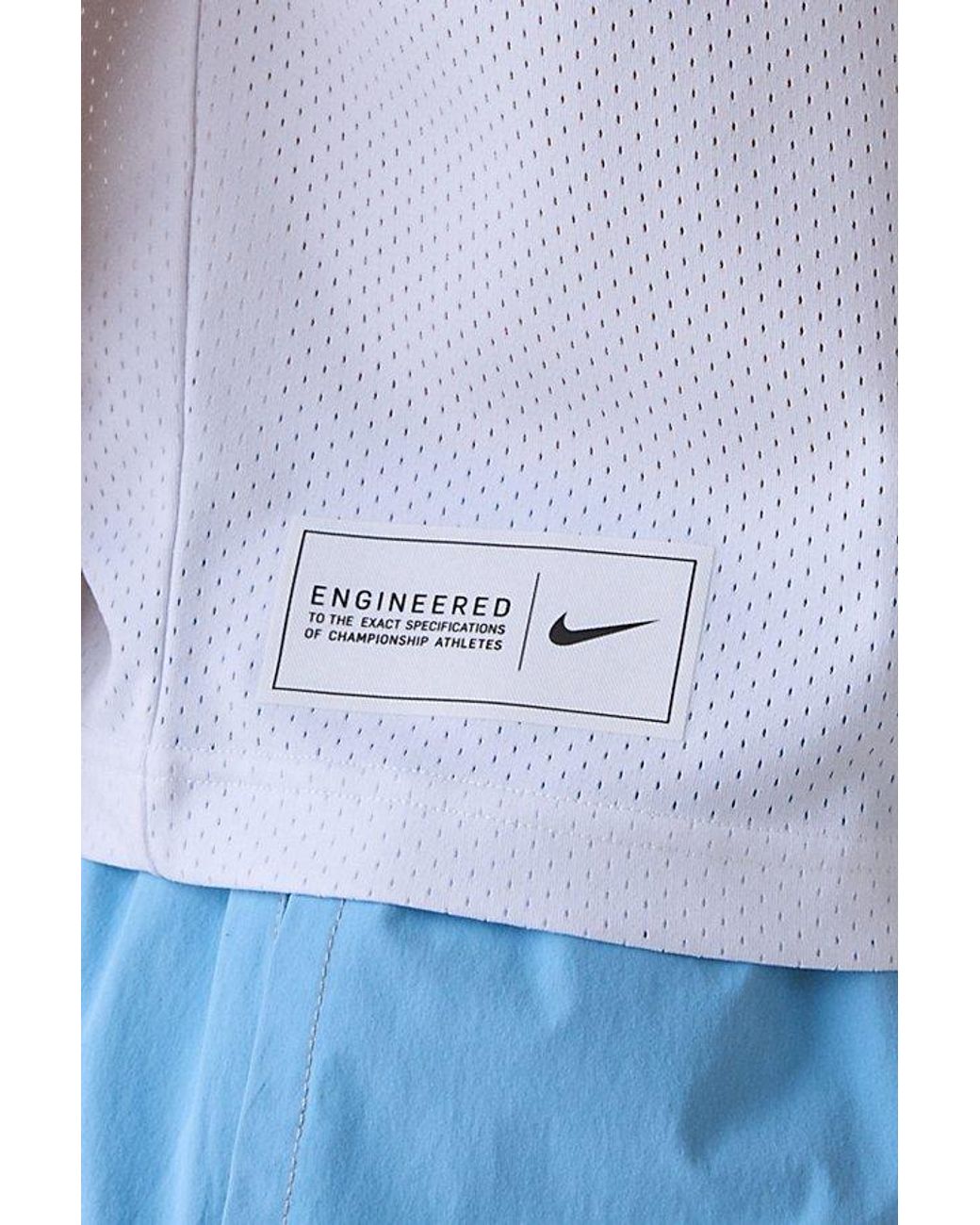 Nike White Cropped Mesh Tank Top for men