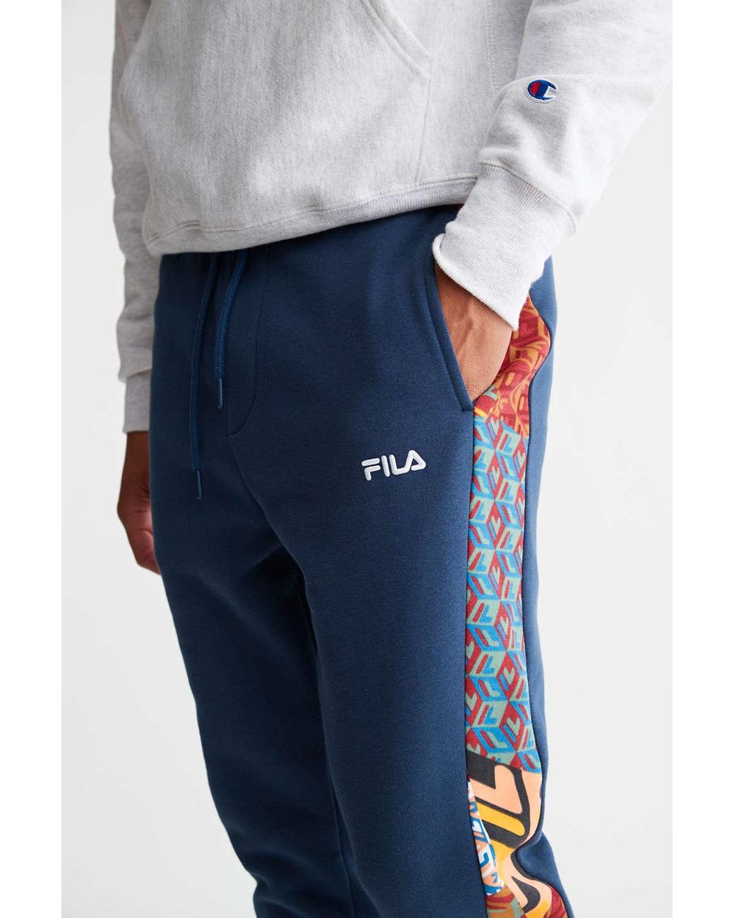 Fila Side Stripe Jogger in Blue for Men Lyst