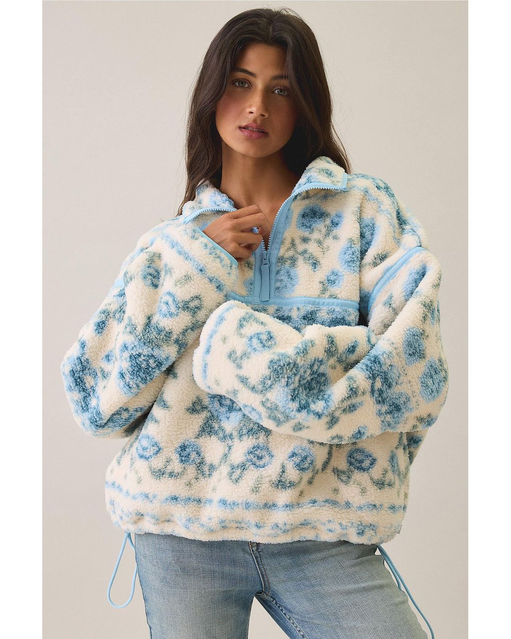 Out From Under Blue Sherpa Pullover Fleece