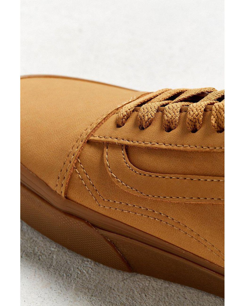 Vans Leather Old Skool Nubuck Gum Sole Sneaker in Brown for Men | Lyst
