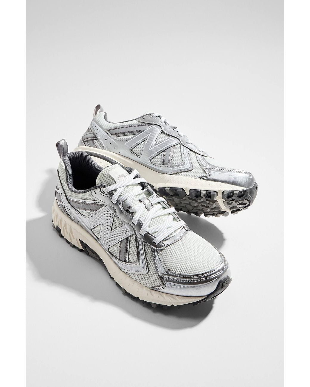 New Balance Gray White & Silver 410v5 Trainers