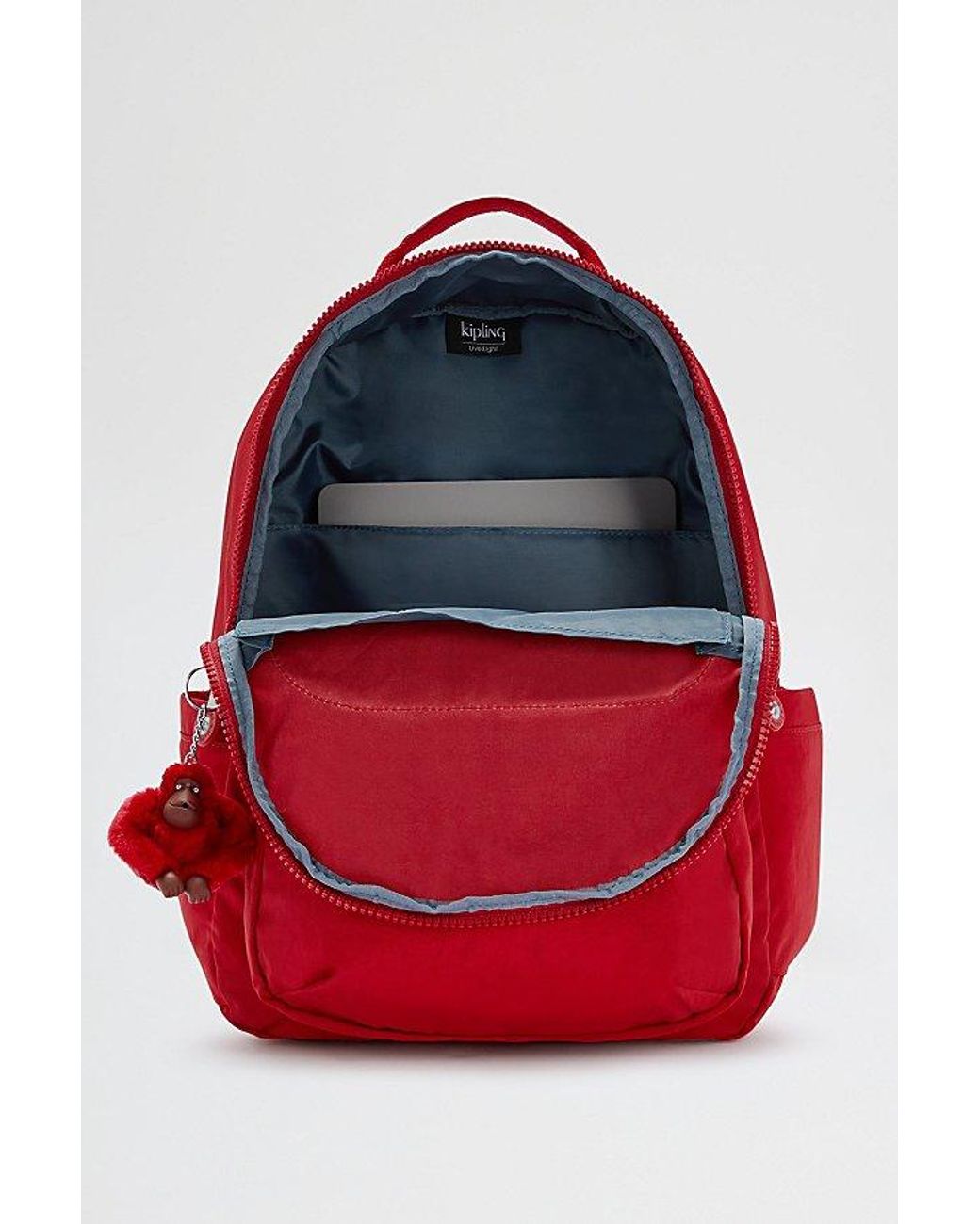 Kipling Red Seoul Large Nylon Backpack