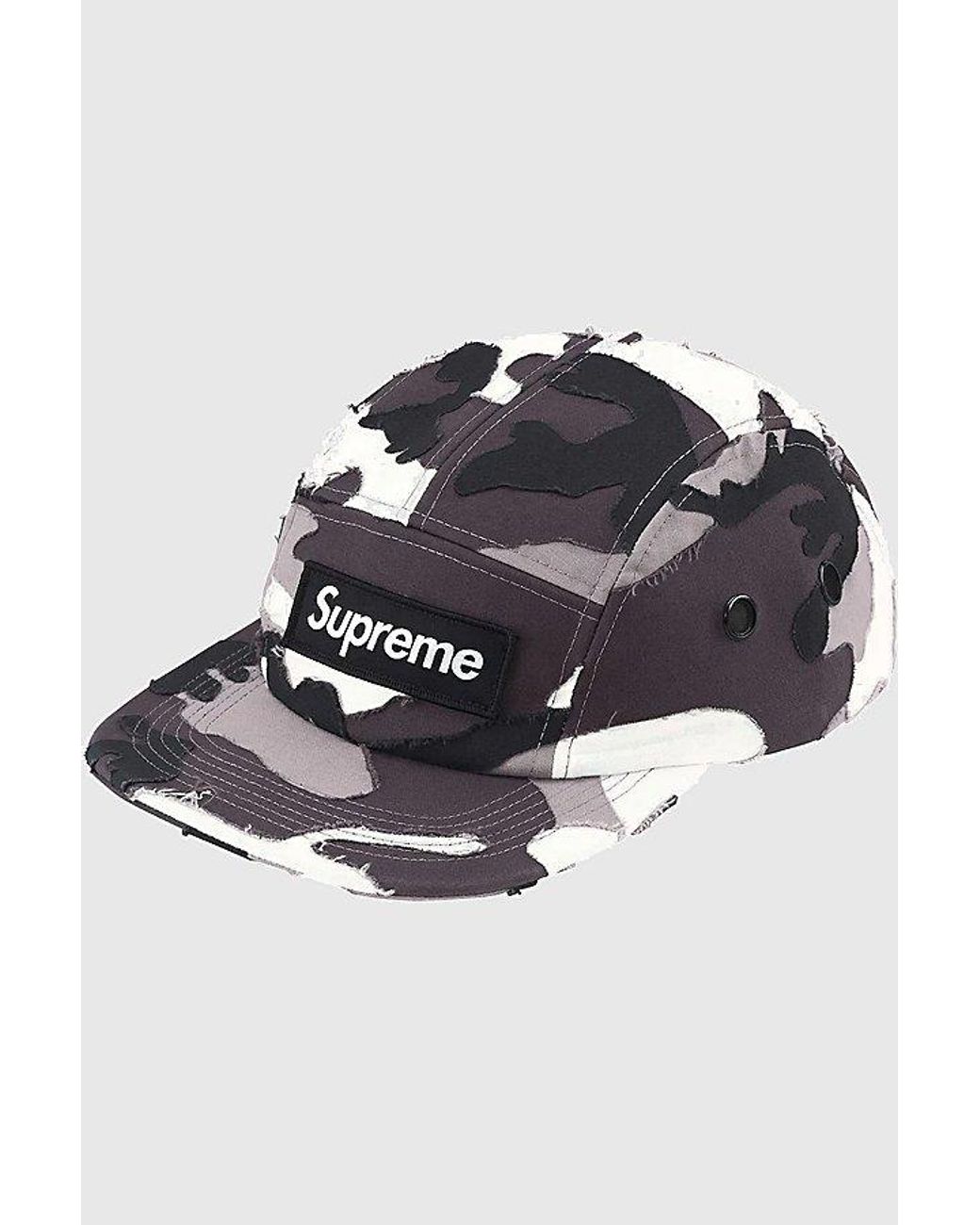 Supreme Gray Layered Camo Camp Cap
