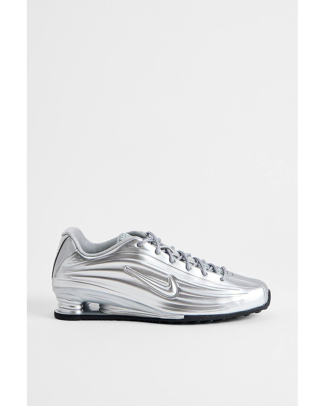 Nike White Silver Metallic Shox Z Trainers