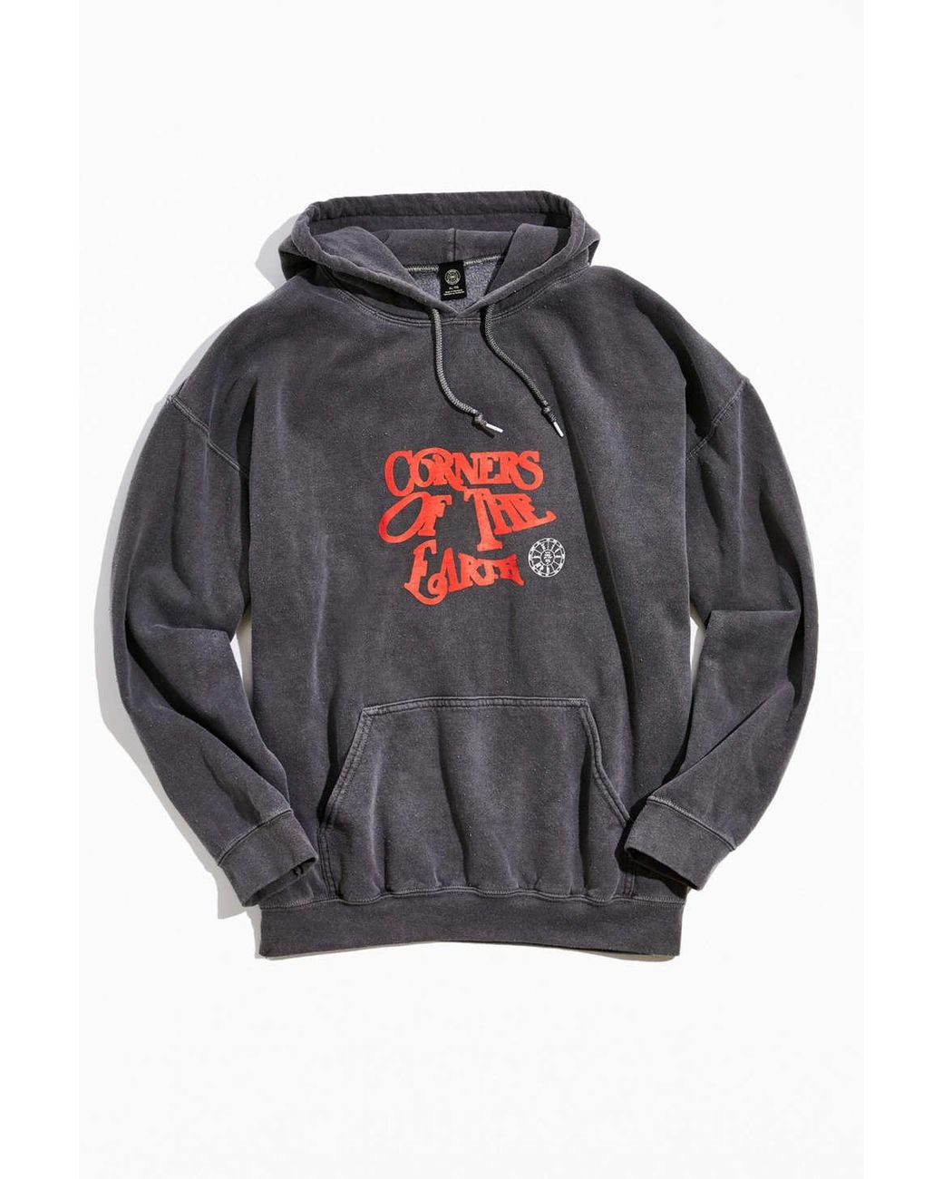 Urban Outfitters Corner Of The Earth Overdyed Hoodie Sweatshirt in Gray ...