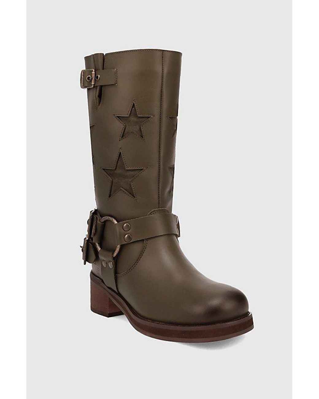 Dingo Brown Blacklist Star Leather Boot