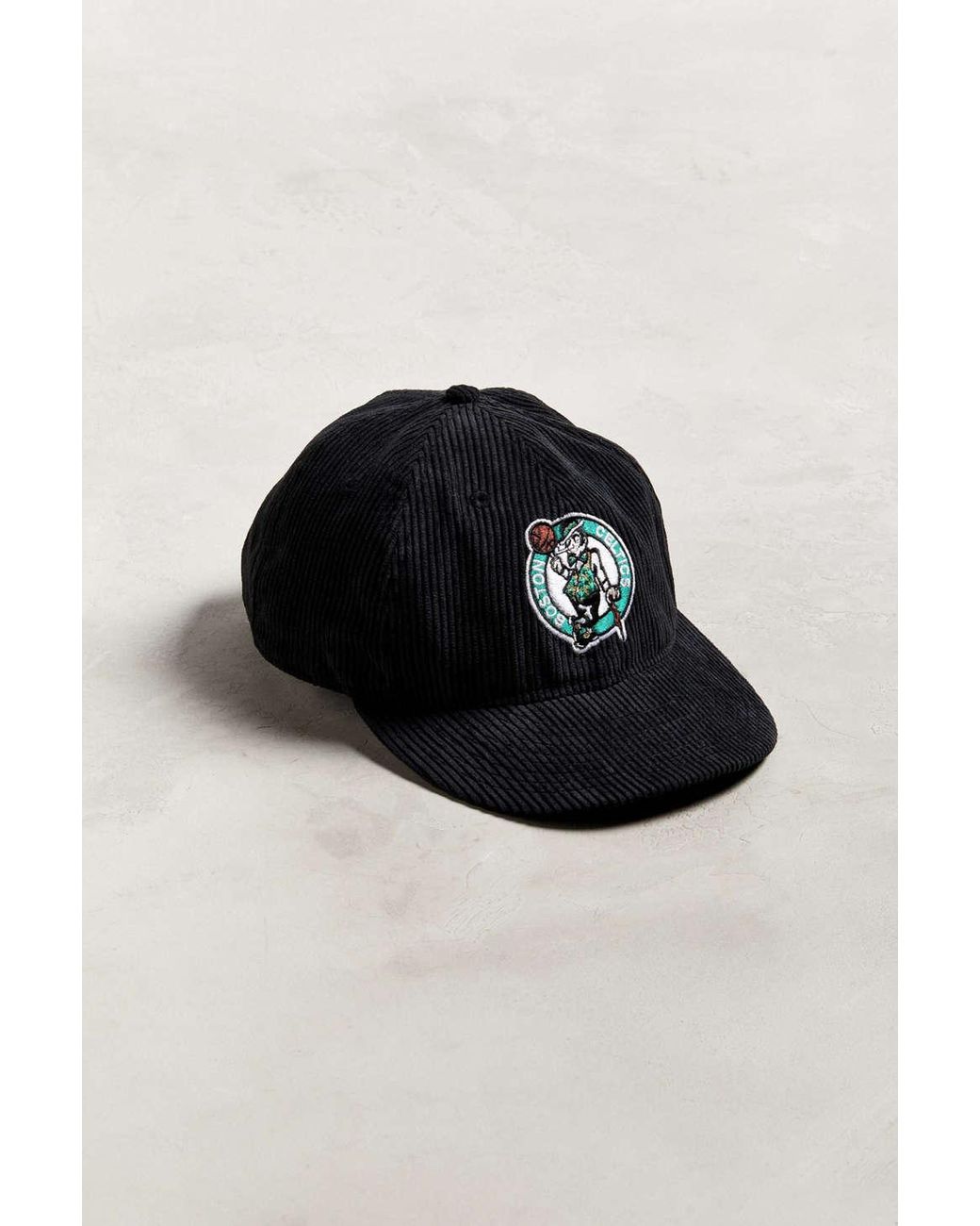 Men's New Era Gray Boston Celtics The Golfer Corduroy 9FIFTY Snapback Hat