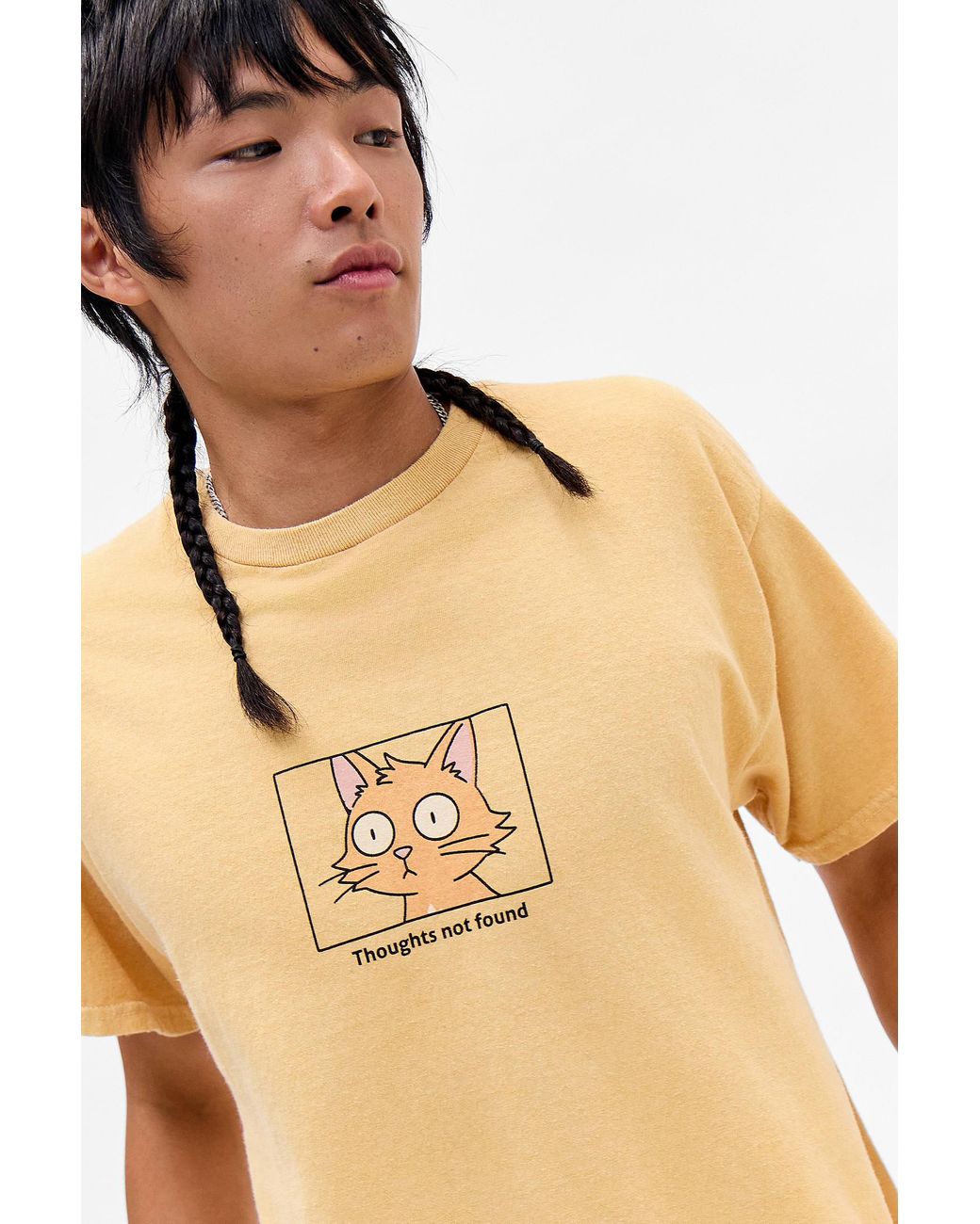 Urban Outfitters Natural Uo Thoughts Not Found Graphic Tee for men
