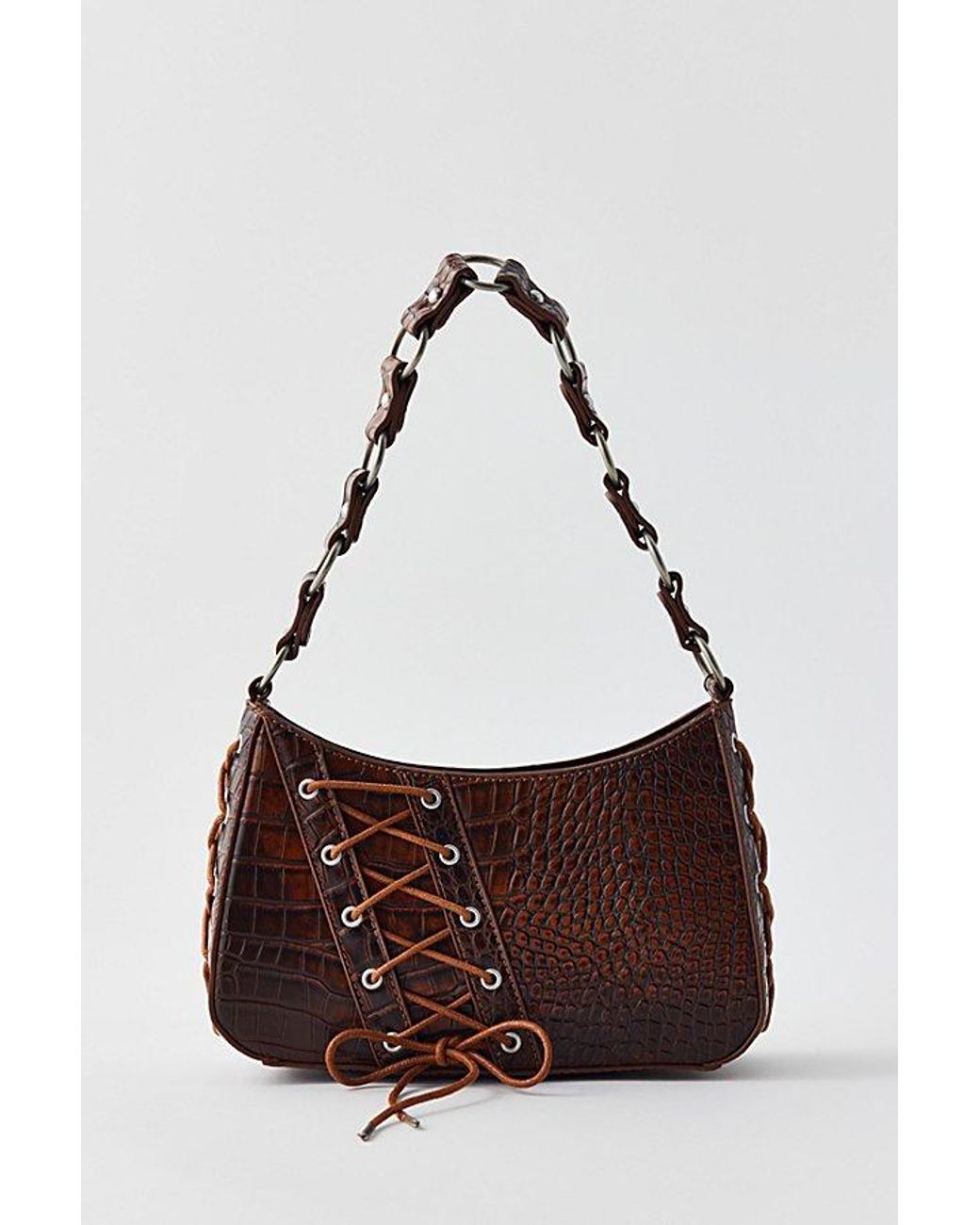 Silence + Noise Kez Boho Laced Shoulder Bag in Brown | Lyst