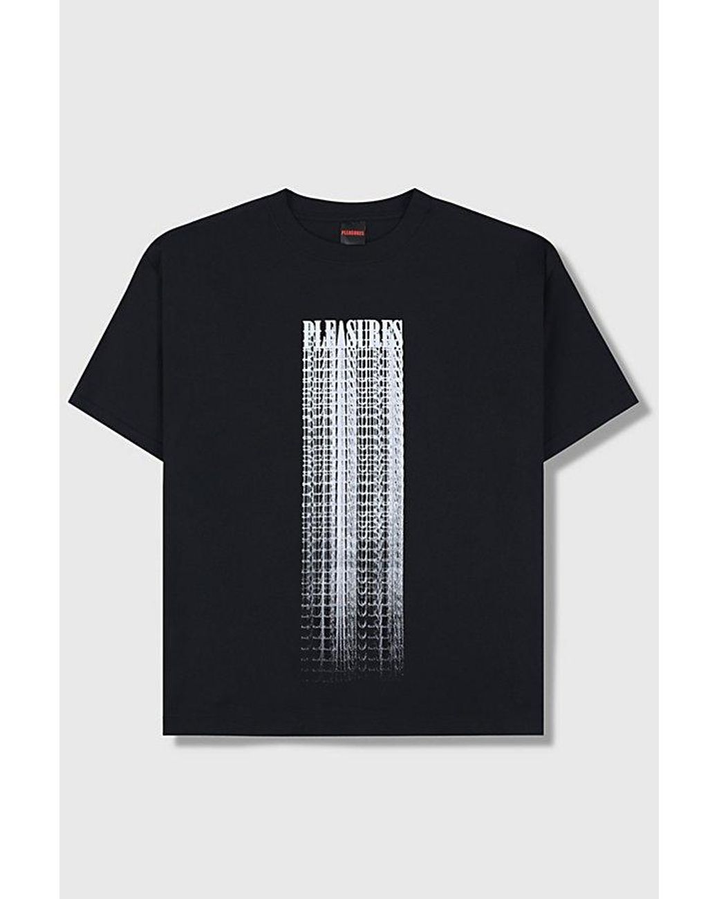 Pleasures Black Blurred Graphic Tee for men