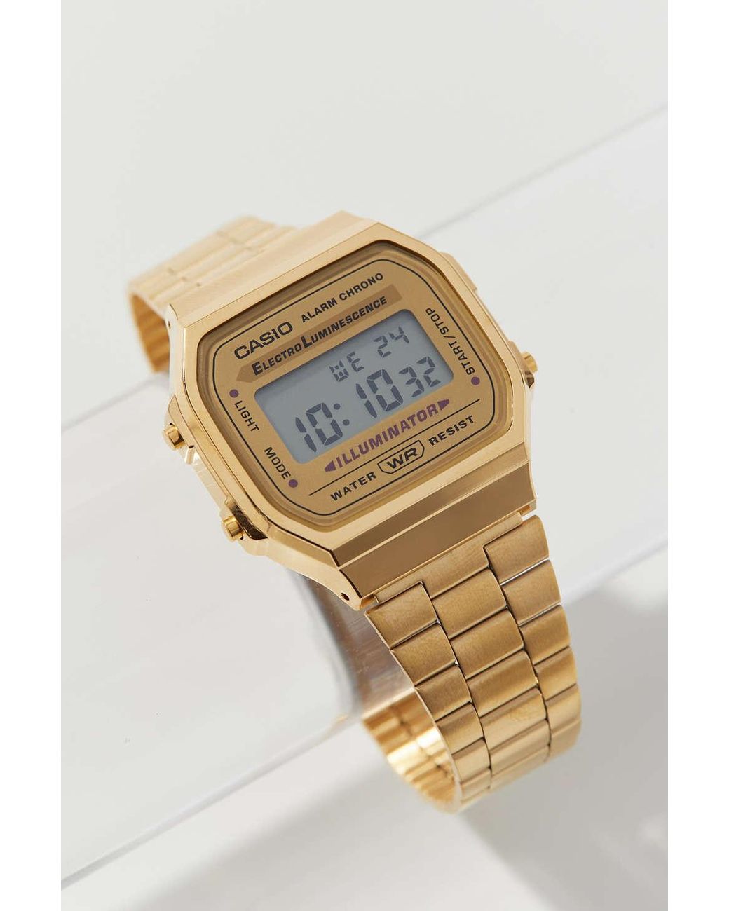 GShock A168wg9vt Digital Watch in Gold (Metallic) Lyst Canada