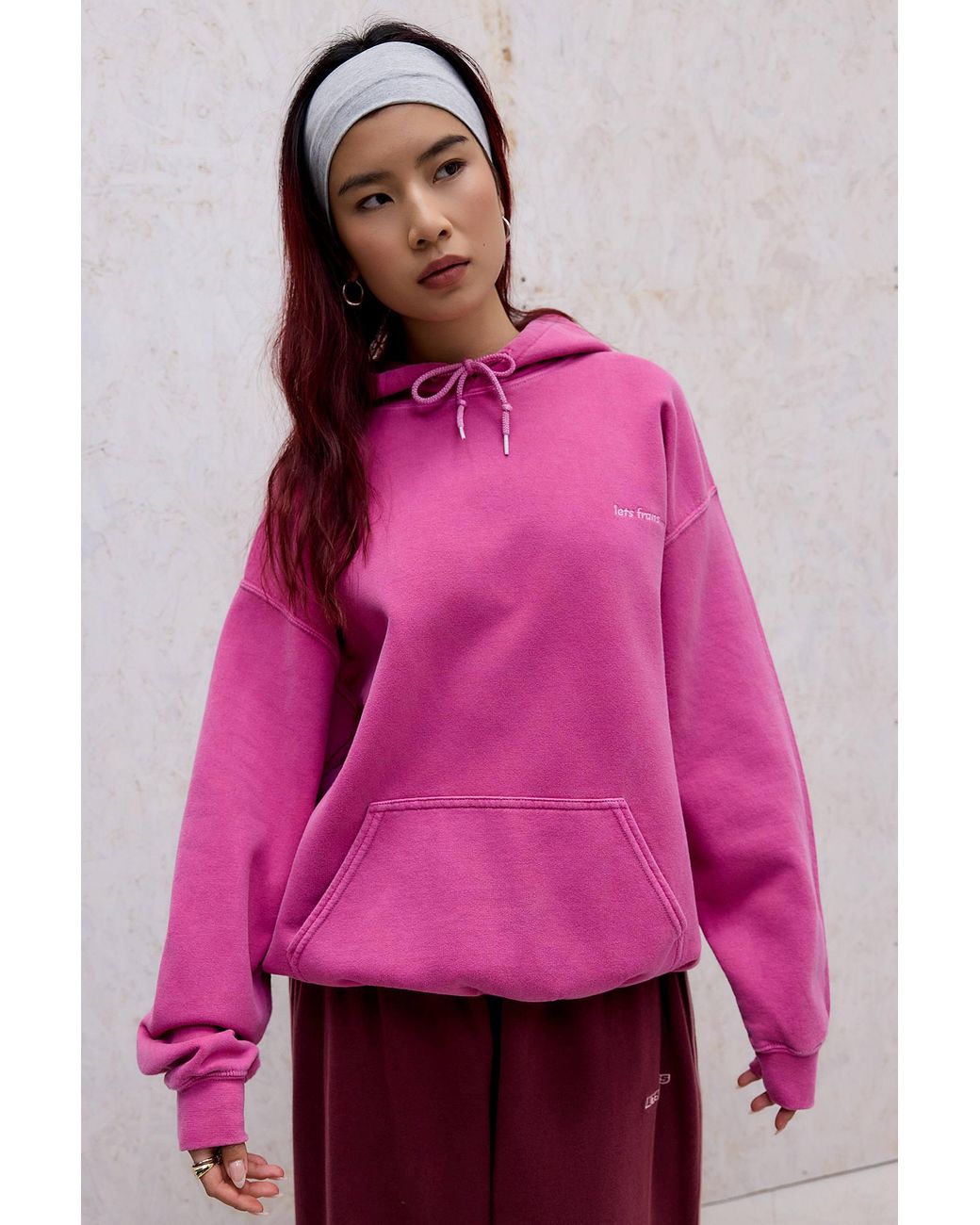 iets frans Pink Relaxed Hoodie