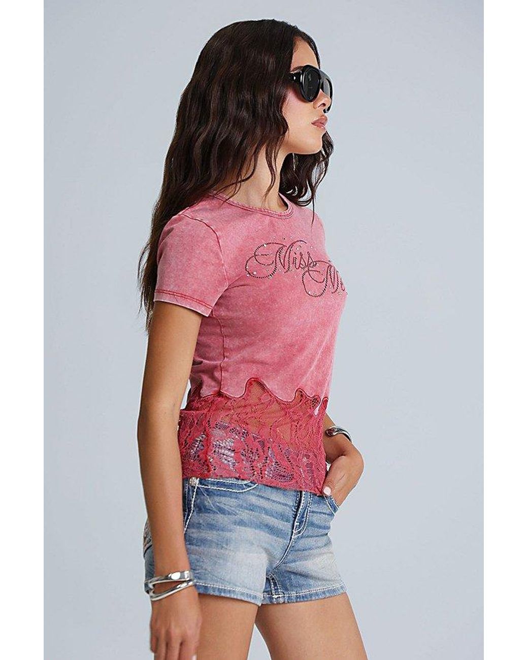 Miss Me Red Roxy Graphic Tee