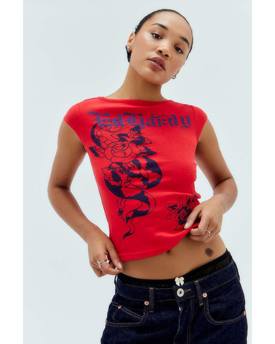 ed hardy rose shirt