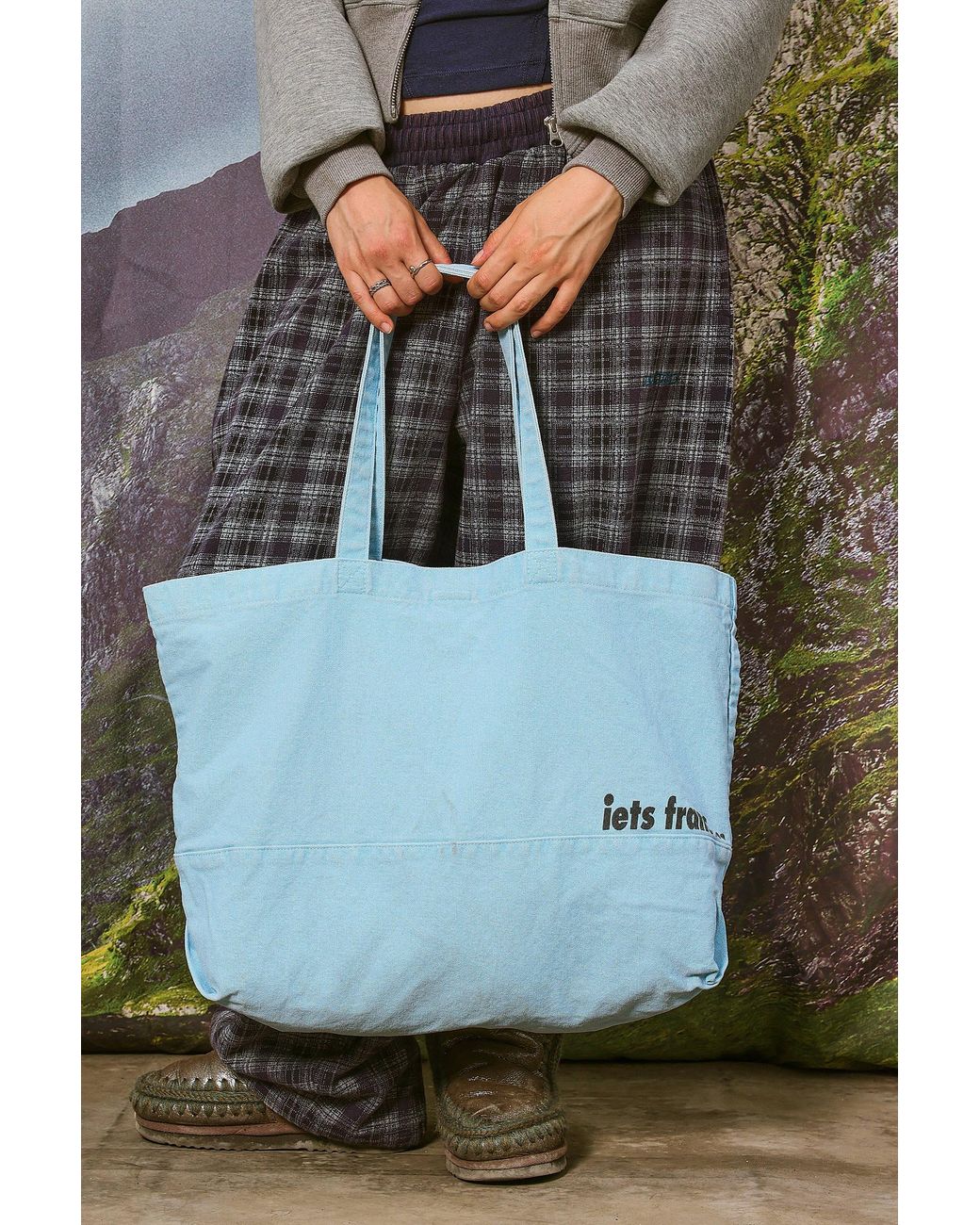 iets frans Blue Canvas Tote Bag