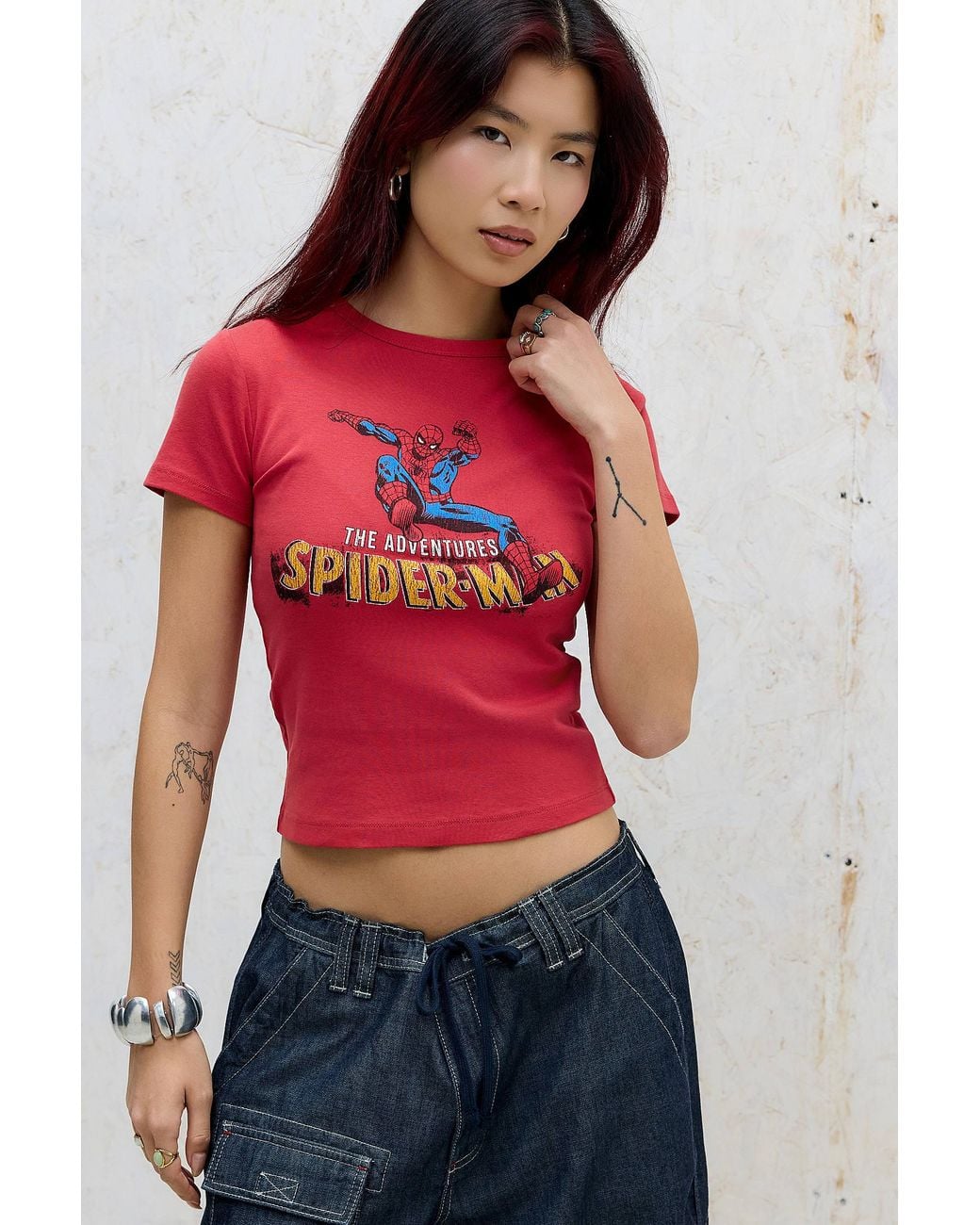 Urban Outfitters Uo Red Spiderman Baby T-shirt