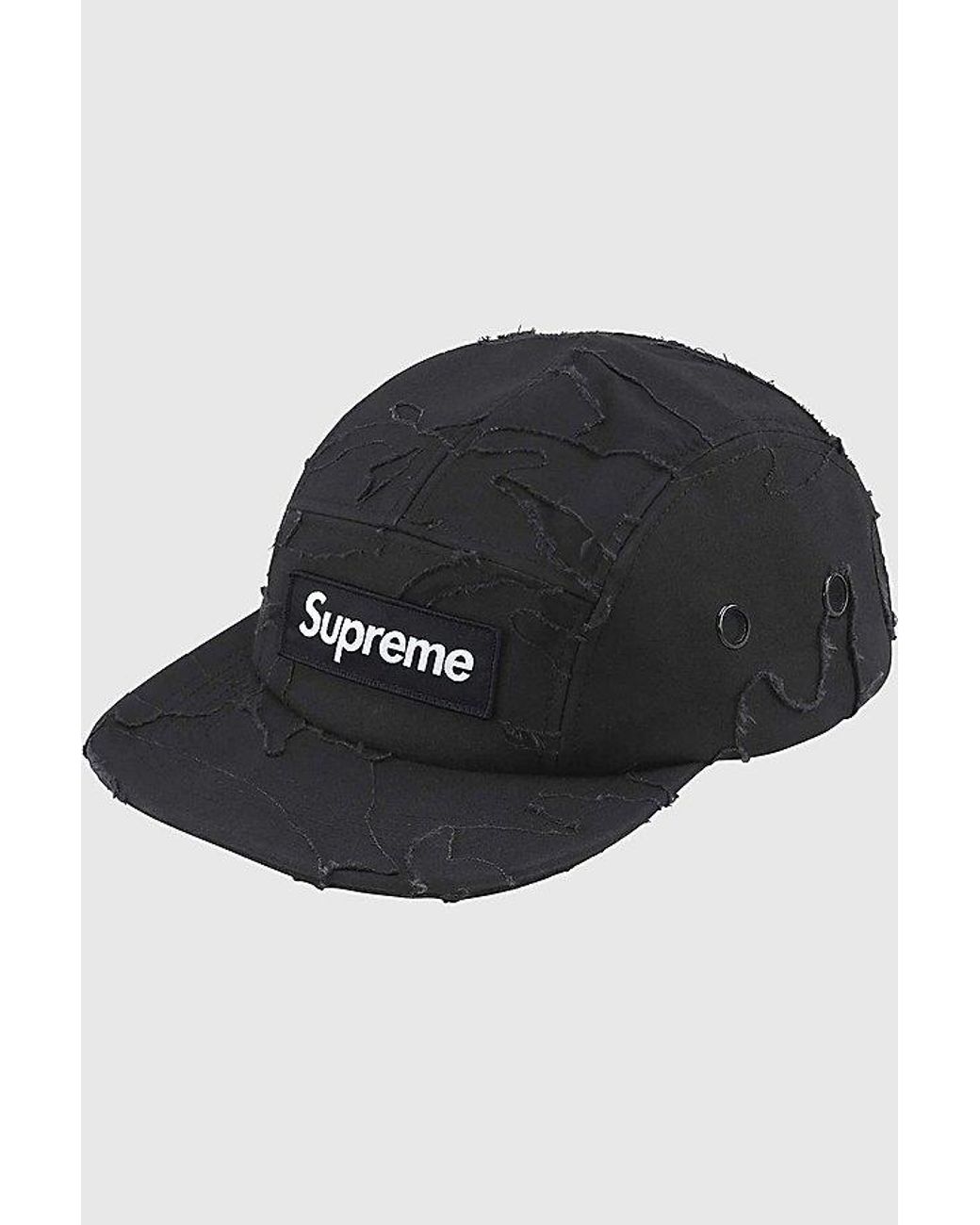 Supreme Black Layered Camo Camp Cap
