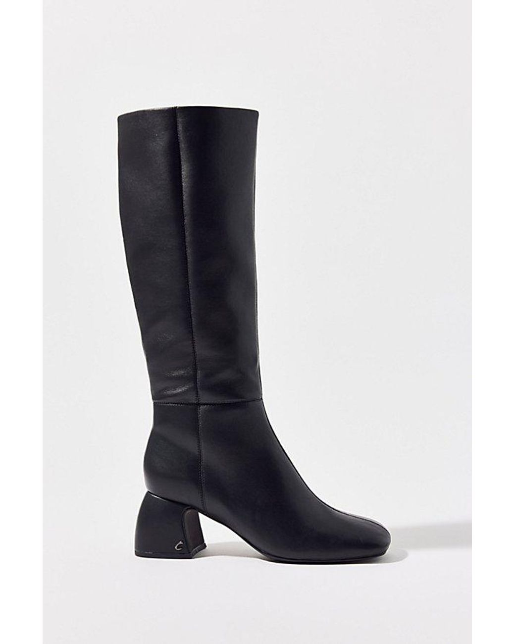 Circus by Sam Edelman Leather Square Toe Knee Boots in Black