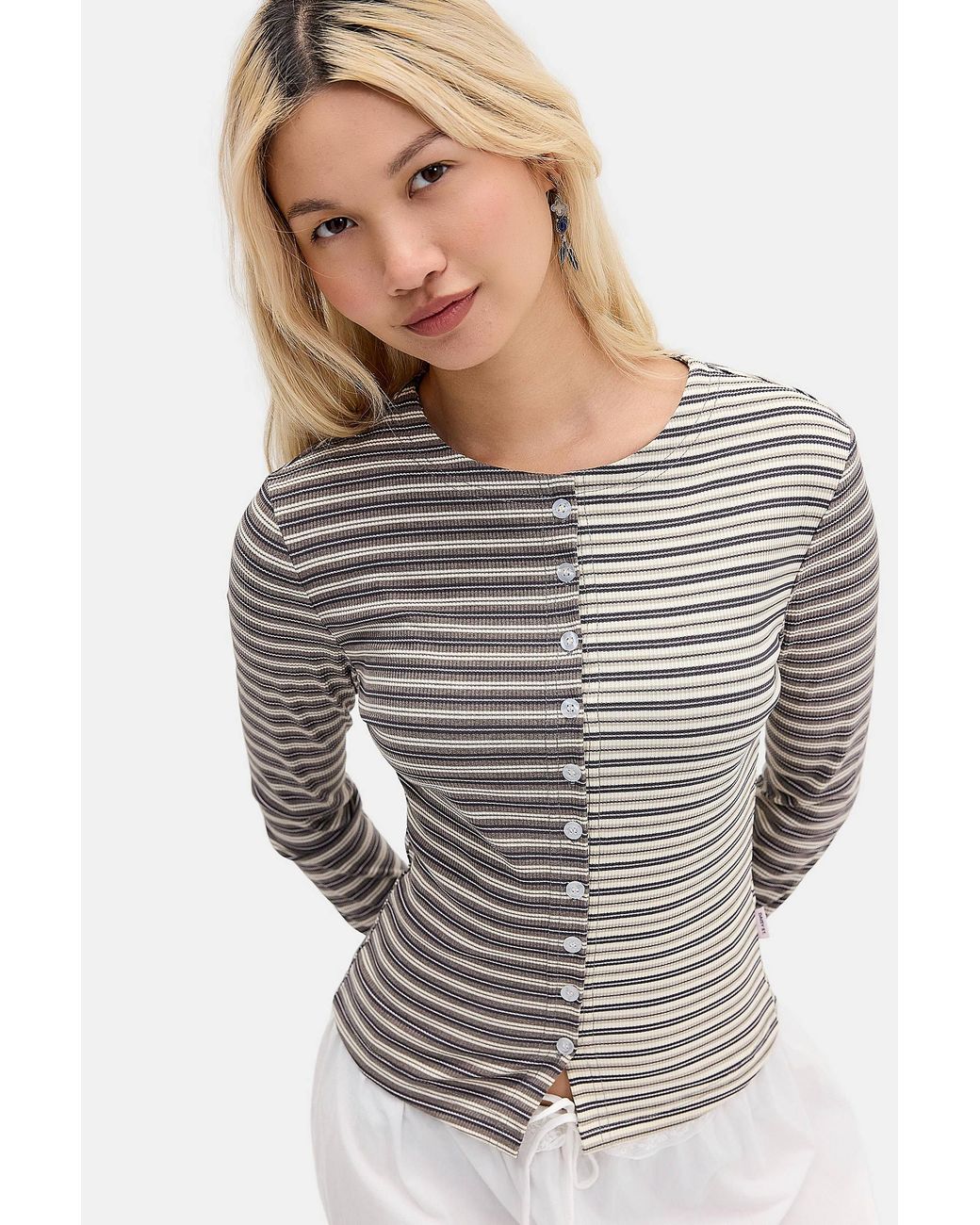 Daisy Street Gray Pecan Cardigan