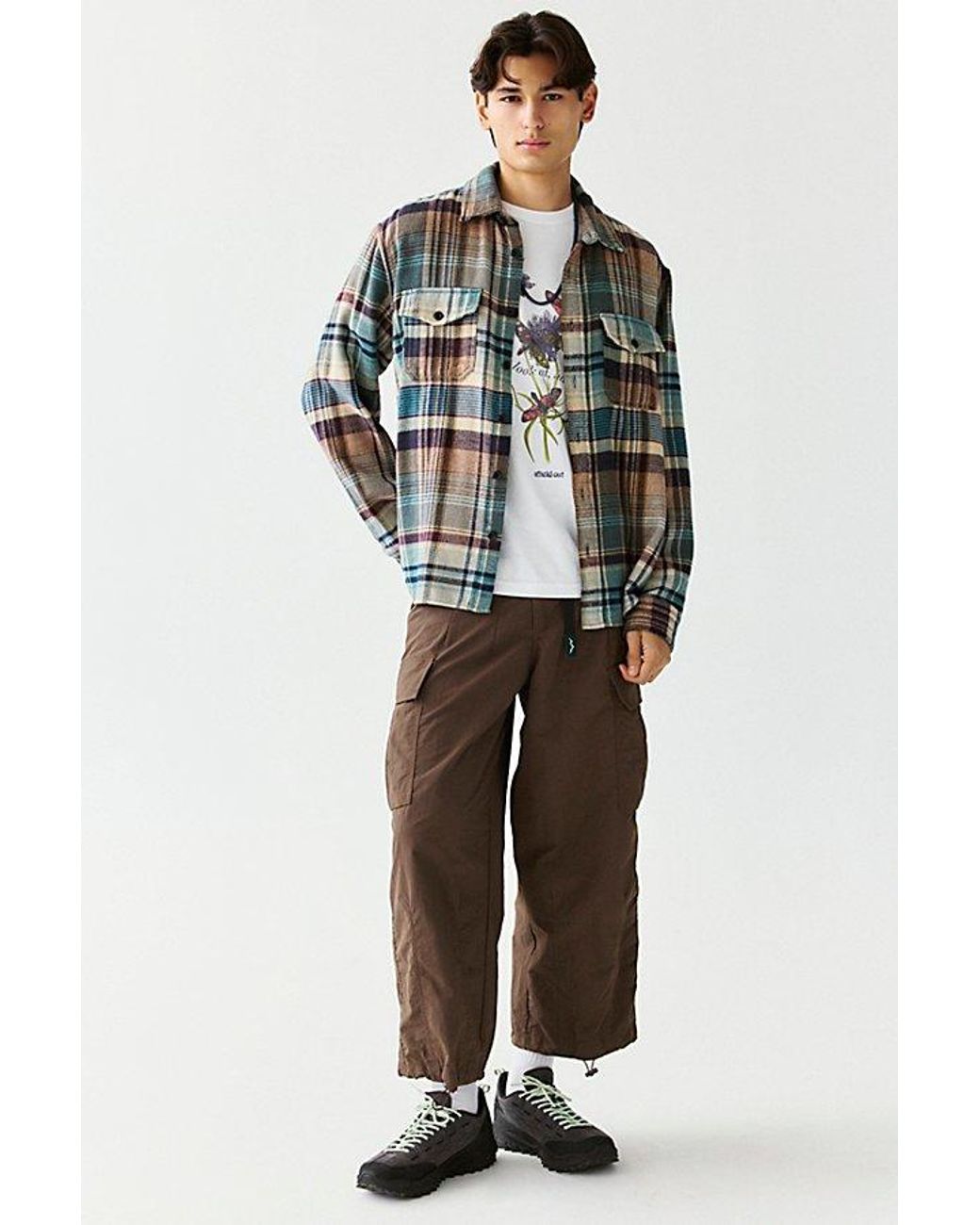 Afield Out Brown Nylon Utility Pants for men