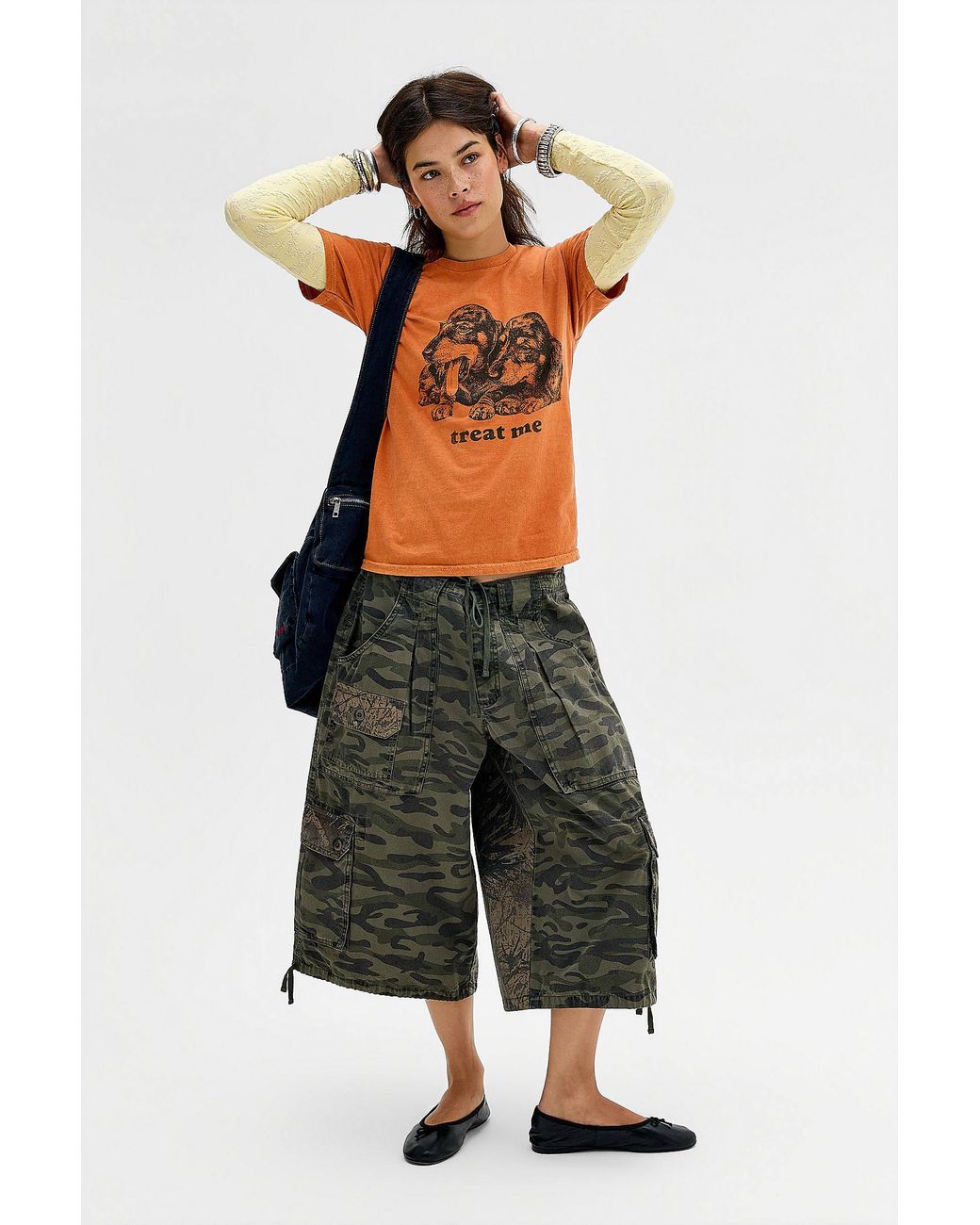 Urban Outfitters Orange Uo Treat Me Relaxed Graphic Tee
